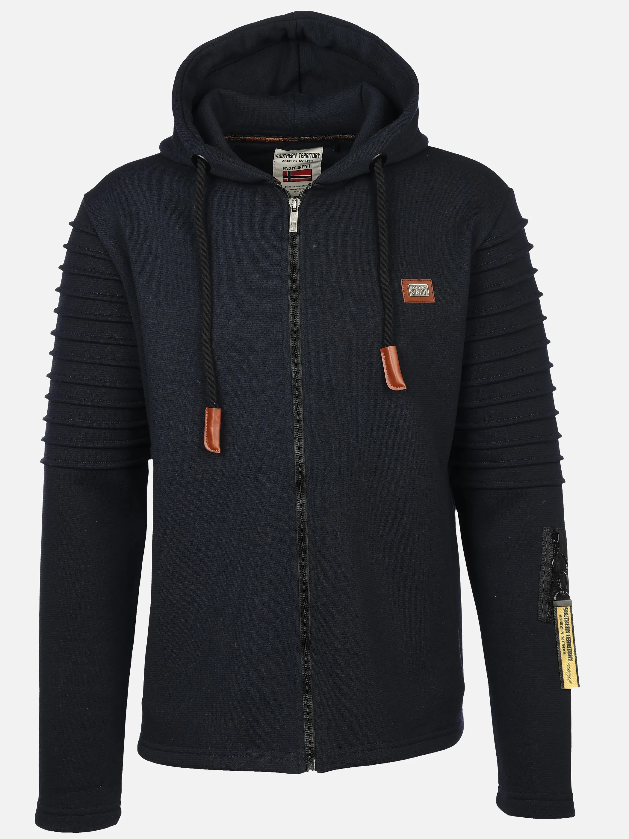 Southern Territory He. Bikersweatjacke grindle Blau 919492 NAVY MEL 1