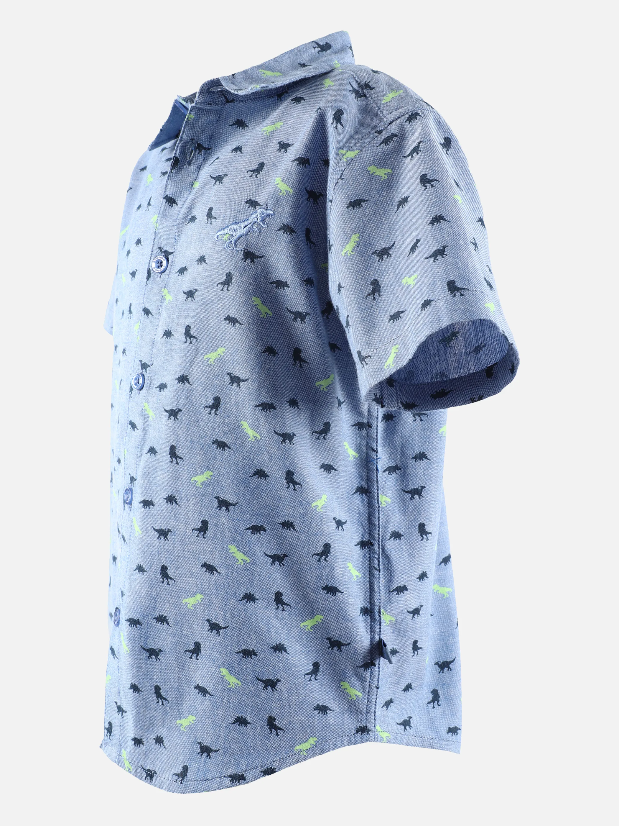 Stop + Go KJ Hemd 1/2 Arm in blau mit AOP Blau 875949 BLAU 3