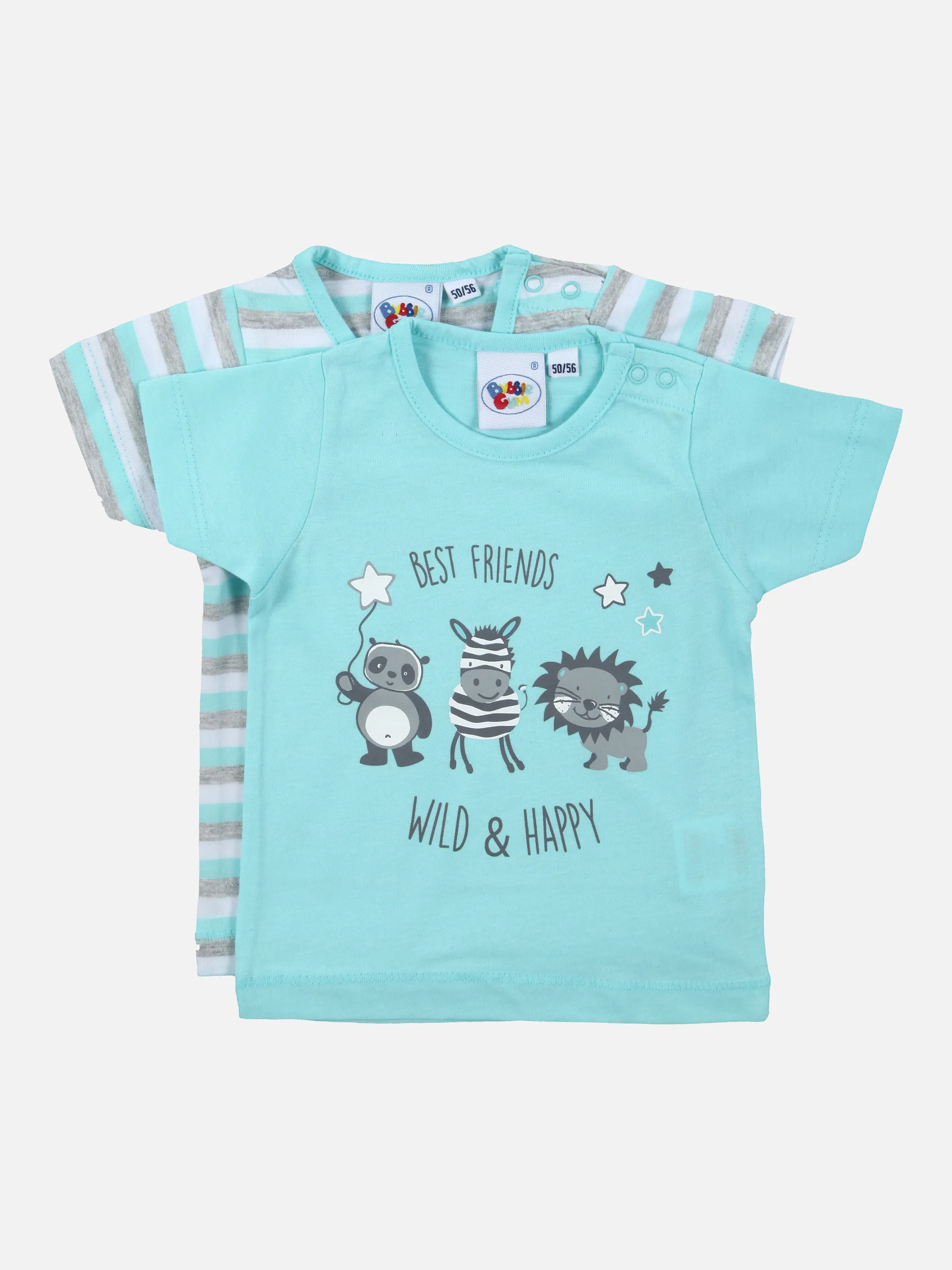 Bubble Gum Baby unisex T-Shirt 1/4 Weiß 758798 BLAU GRAU 1