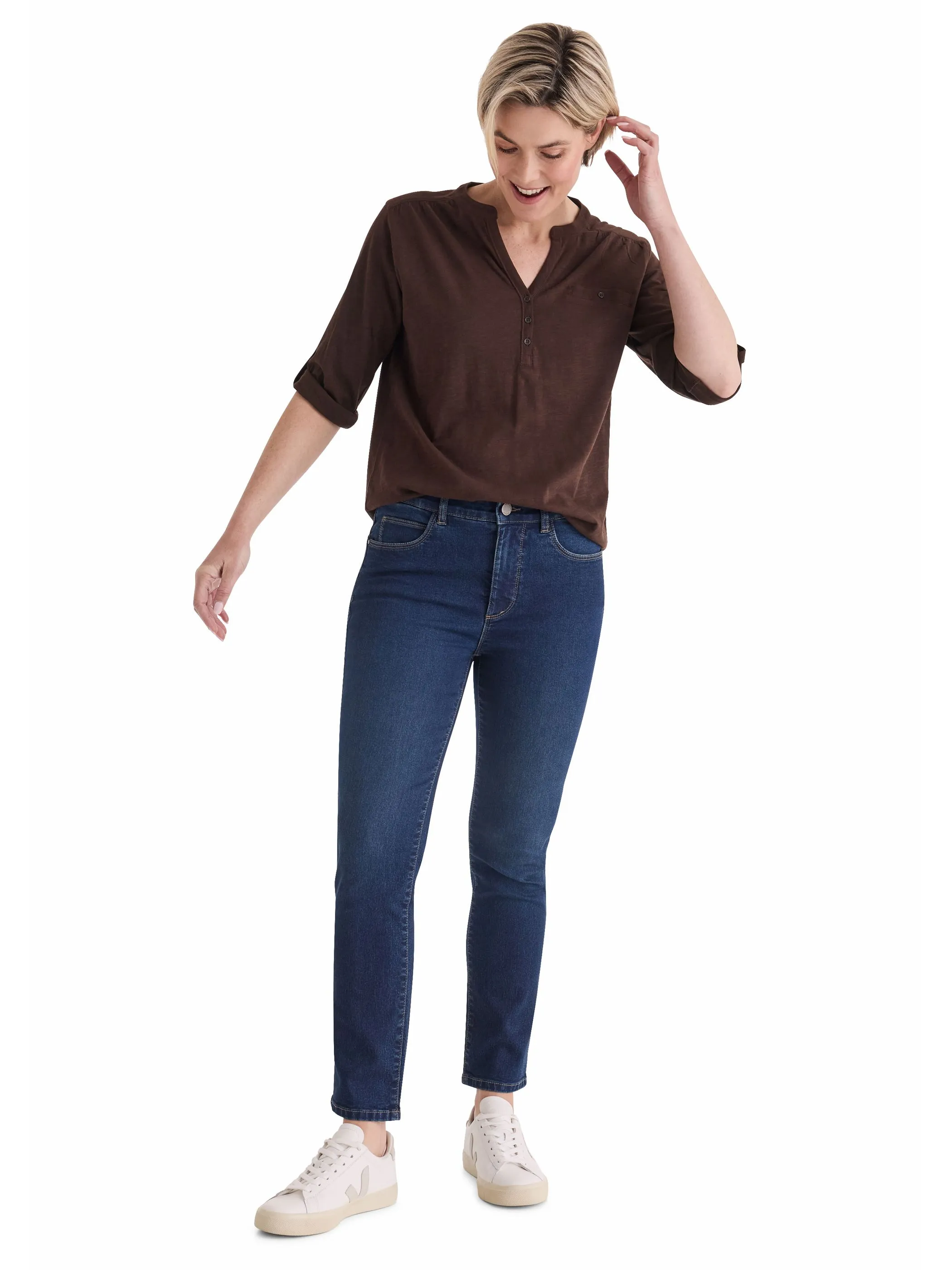 Stooker DOB 11530410007344 Da. Hosen lang, Blau 936913 7344 4