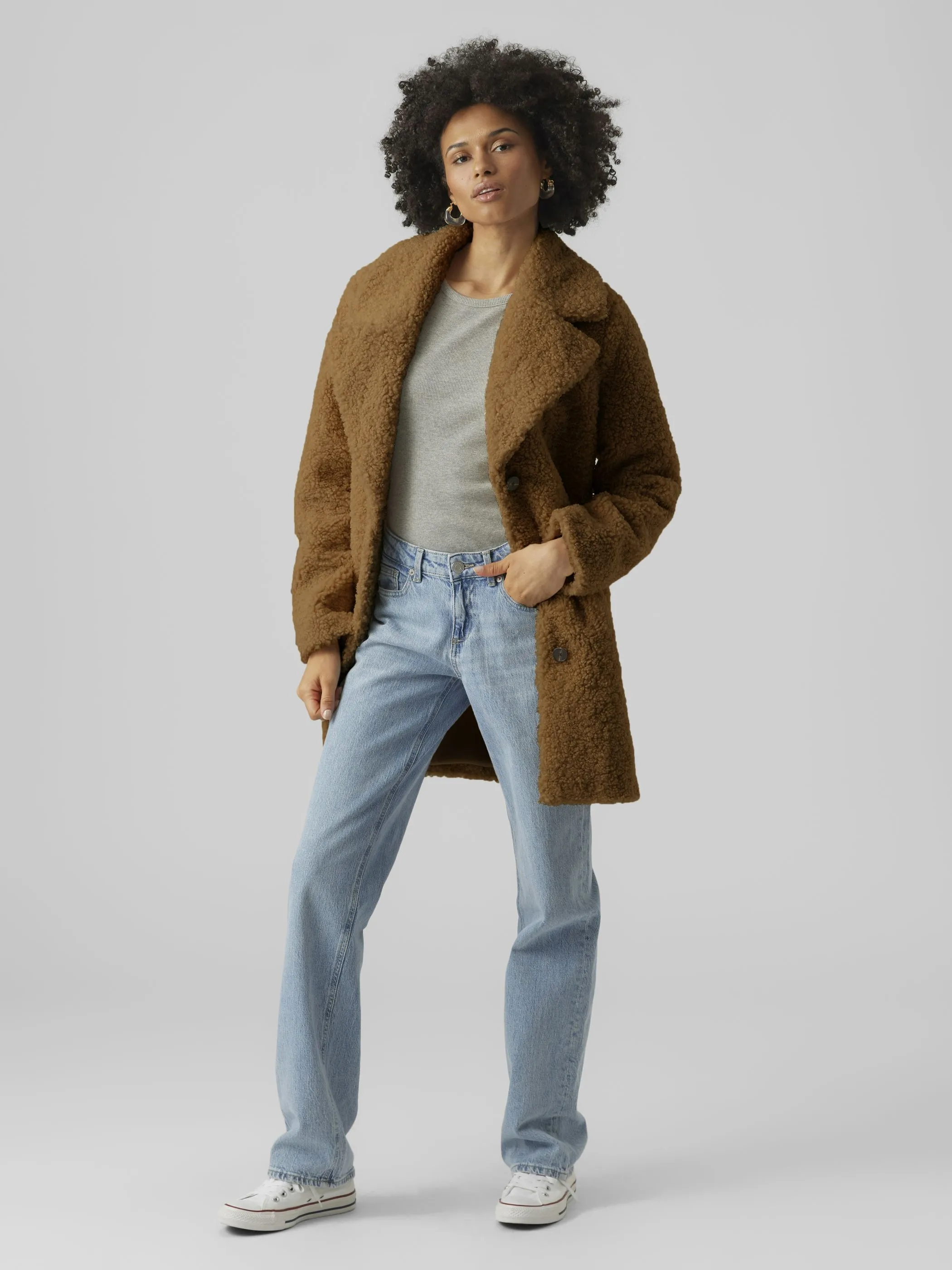 Vero Moda 10289938 VMKYLIE AW23 TEDDY CO Braun 887824 188479 4