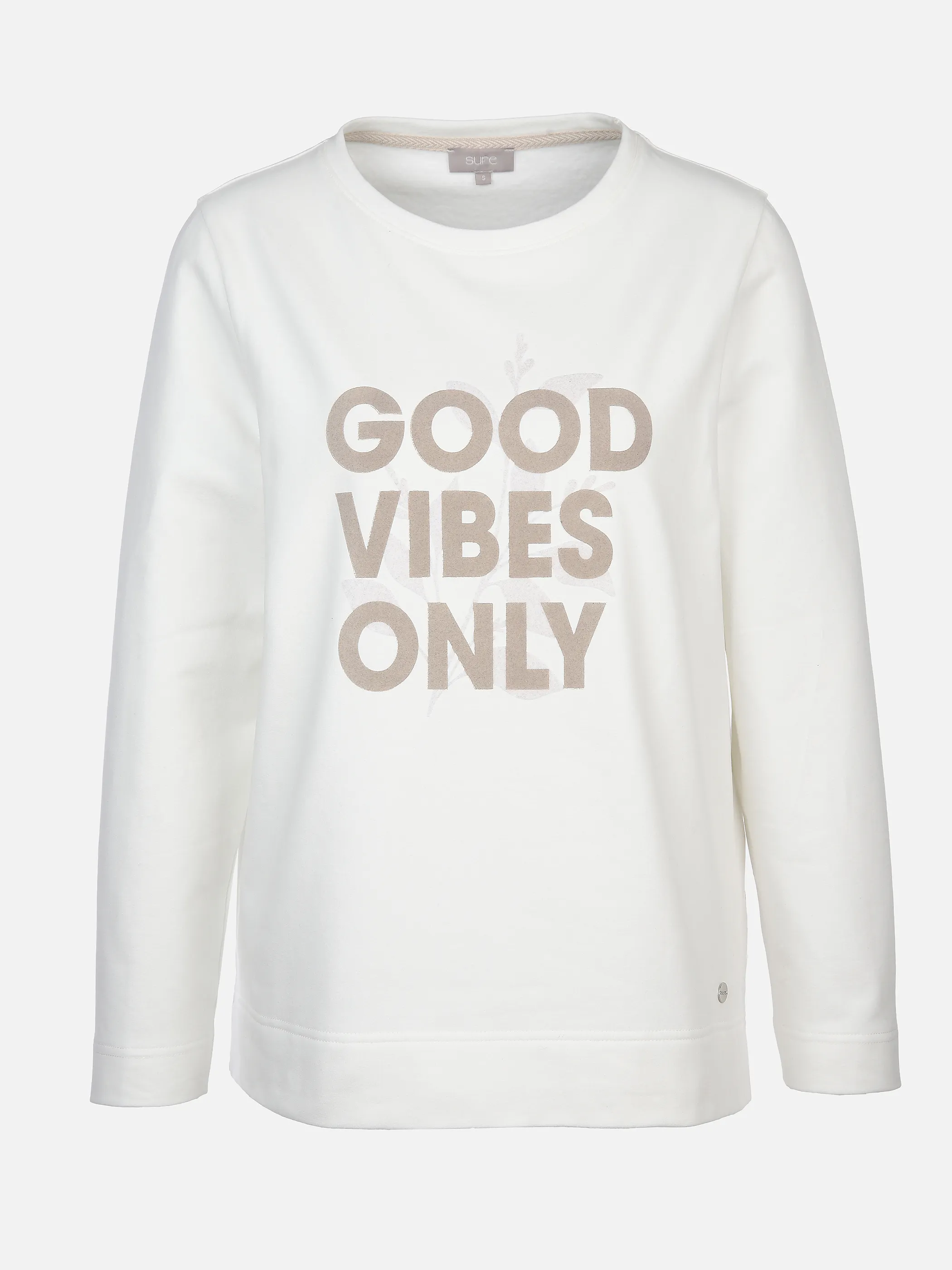 Sure Da-Sweatshirt m. Flockdruck Weiß 897605 OFFWHITE 1 Sure Da-Sweatshirt m. Flockdruck Weiß 897605 OFFWHITE 1