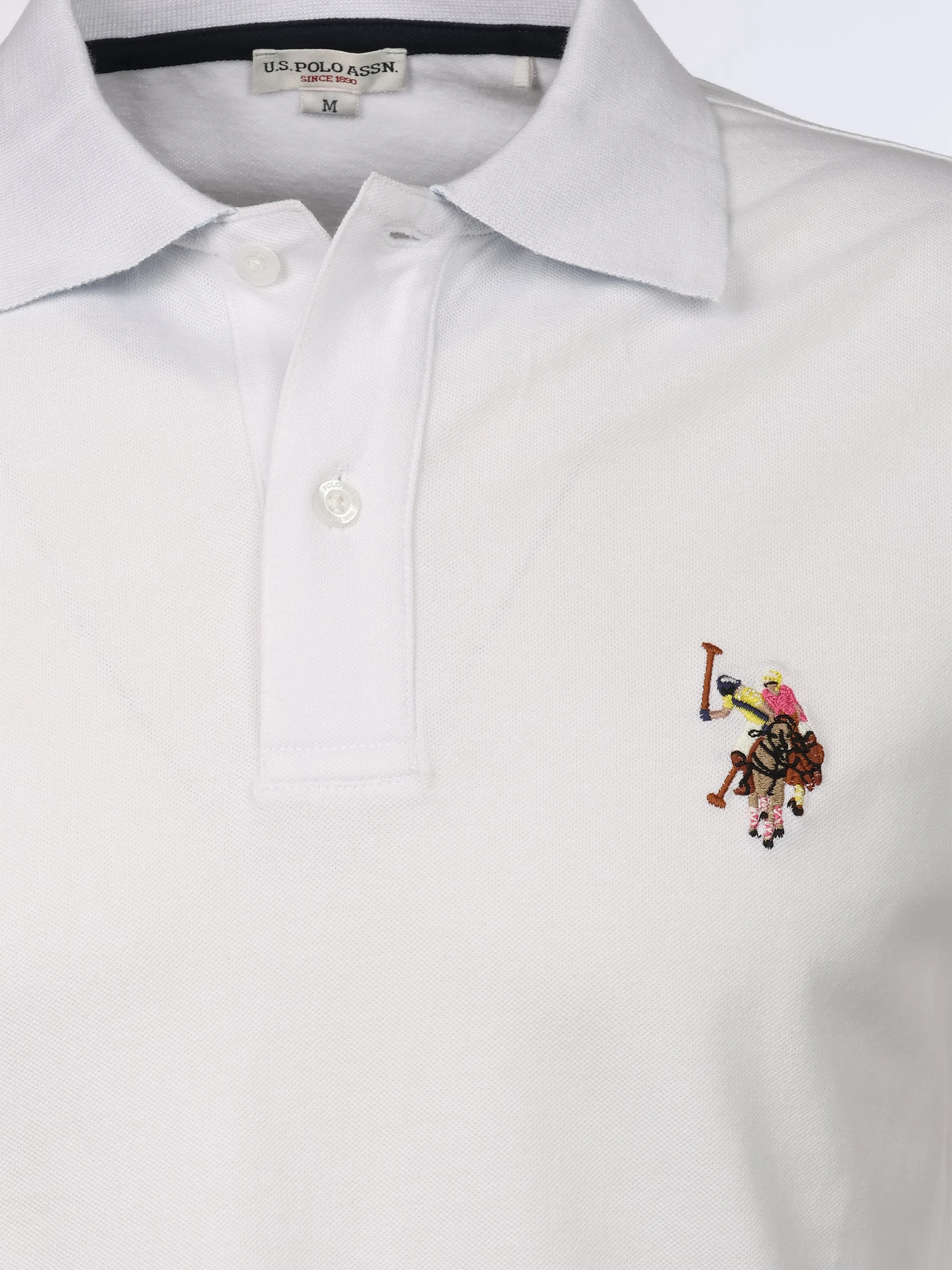 U.S. Polo Assn. He. Polo bunter Reiter Weiß 924148 100 3