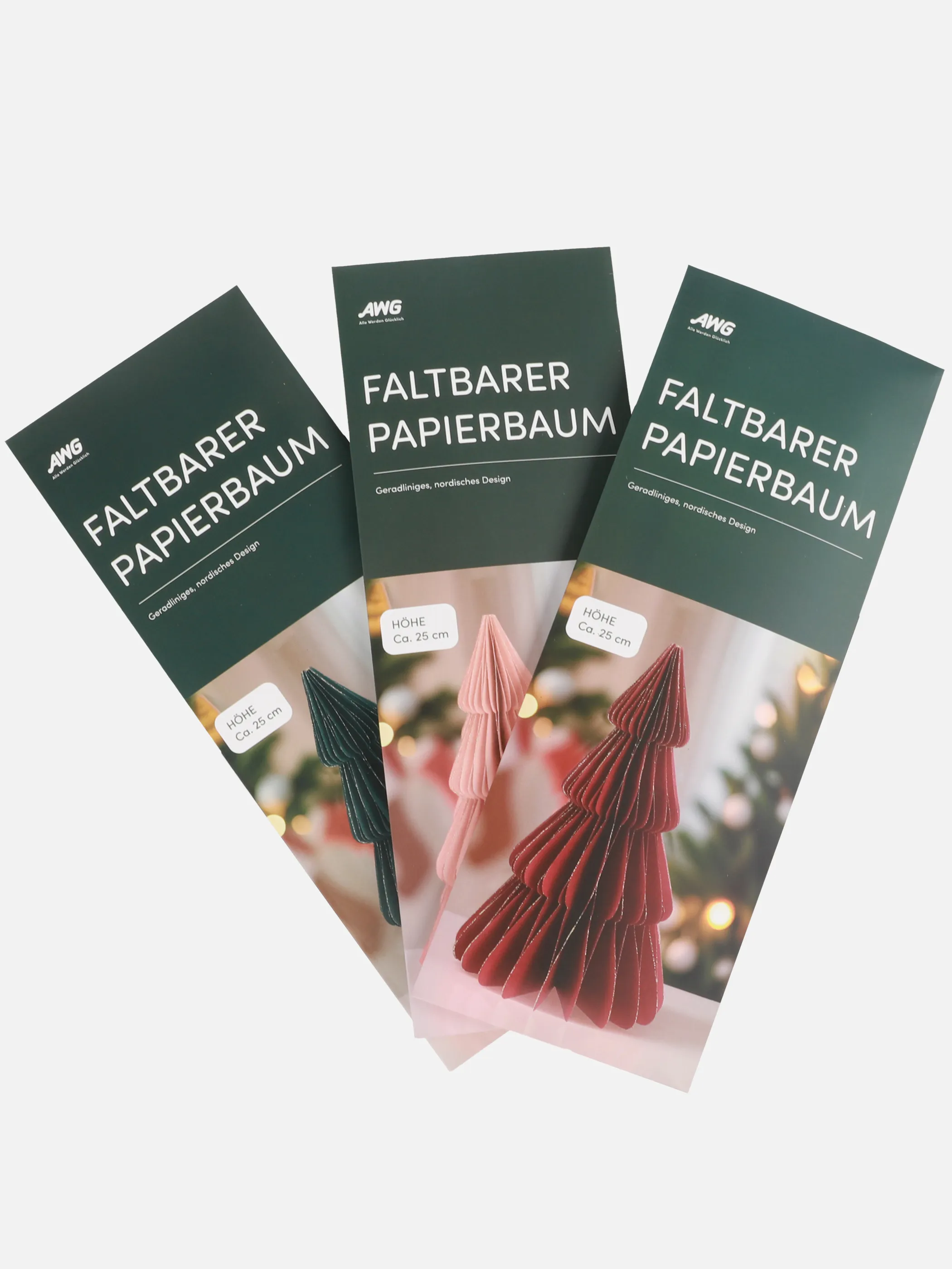 Weihnachten Papiertannenbaum Rot 898589 BORDEAUX 3