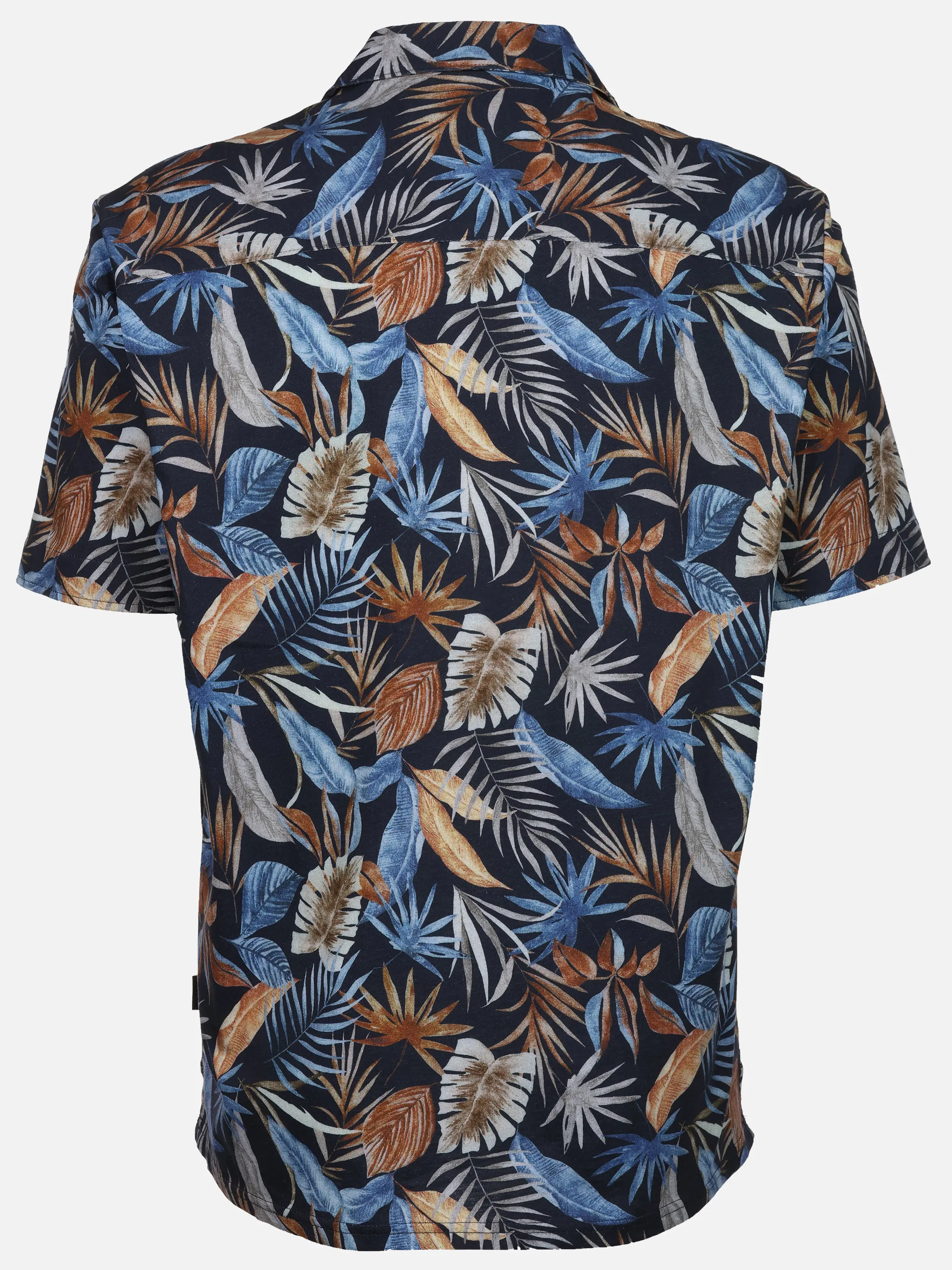 Jim Spencer He. Resorthemd 1/2 Arm Allover Blau 925231 NAVY/BEIGE 2