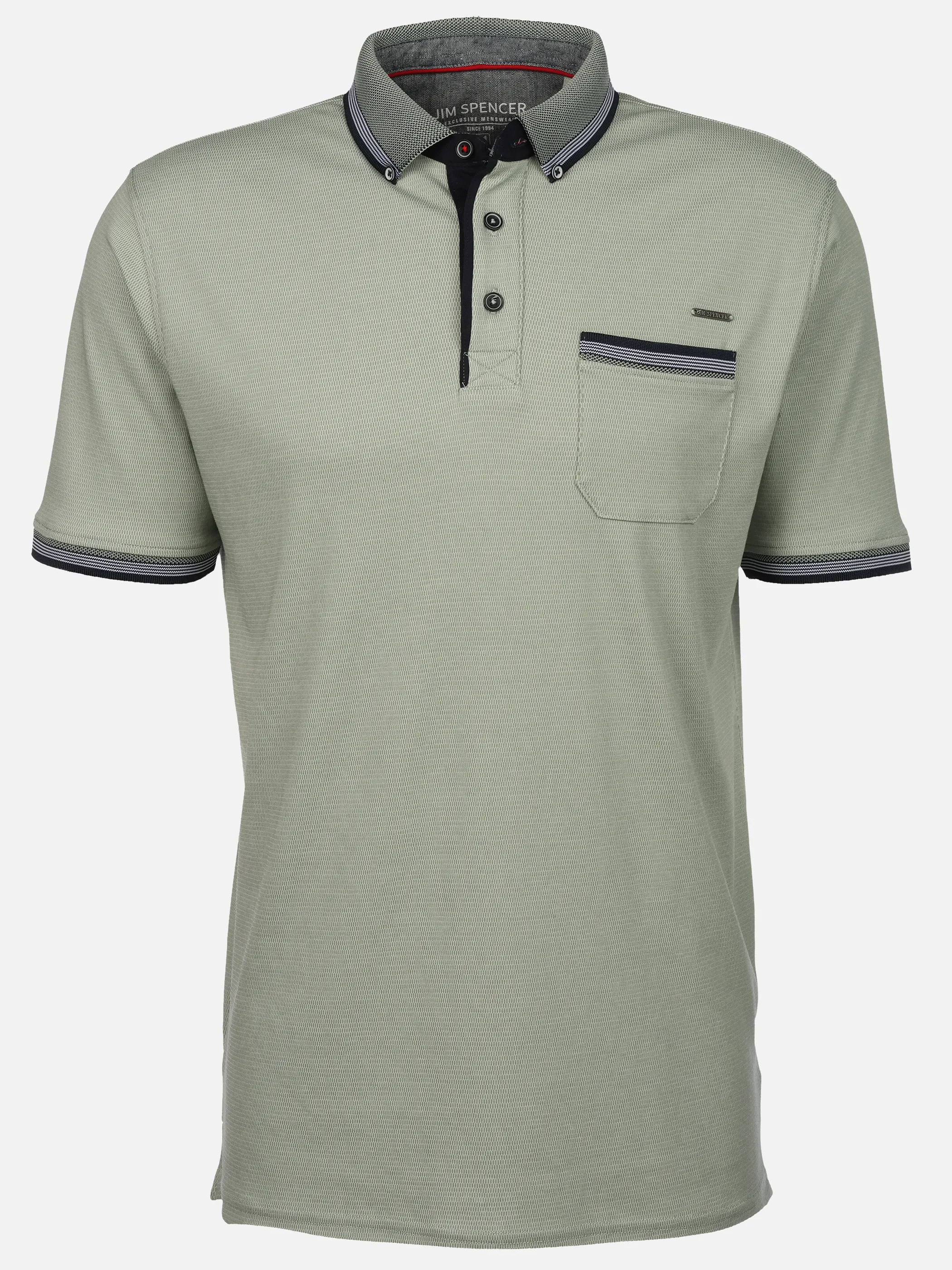 Jim Spencer He. Poloshirt 1/2 Arm Jacquard chi chi Grün 922530 MINT 1
