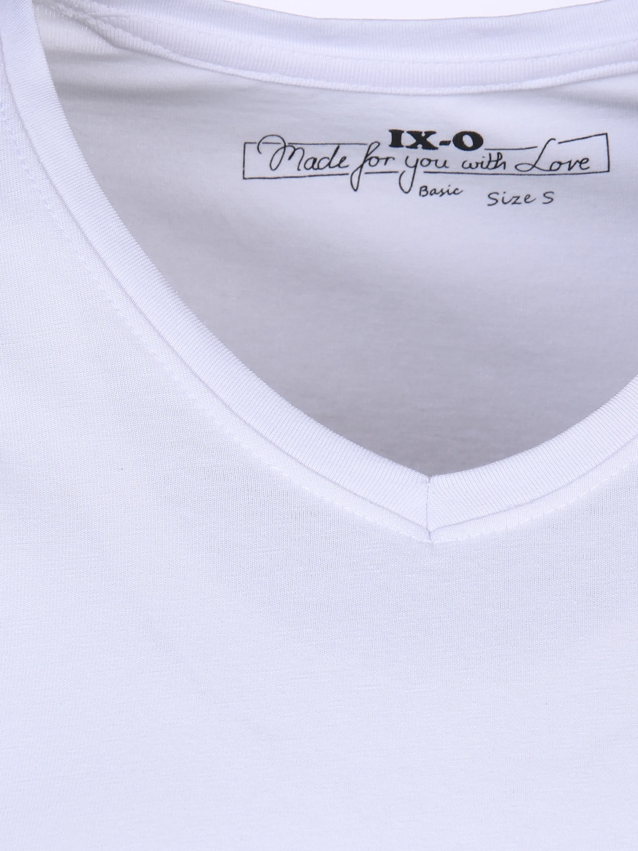 IX-O YF-Da-Shirt 1/2 Arm basic V-Ne Weiß 783622 WHITE 3