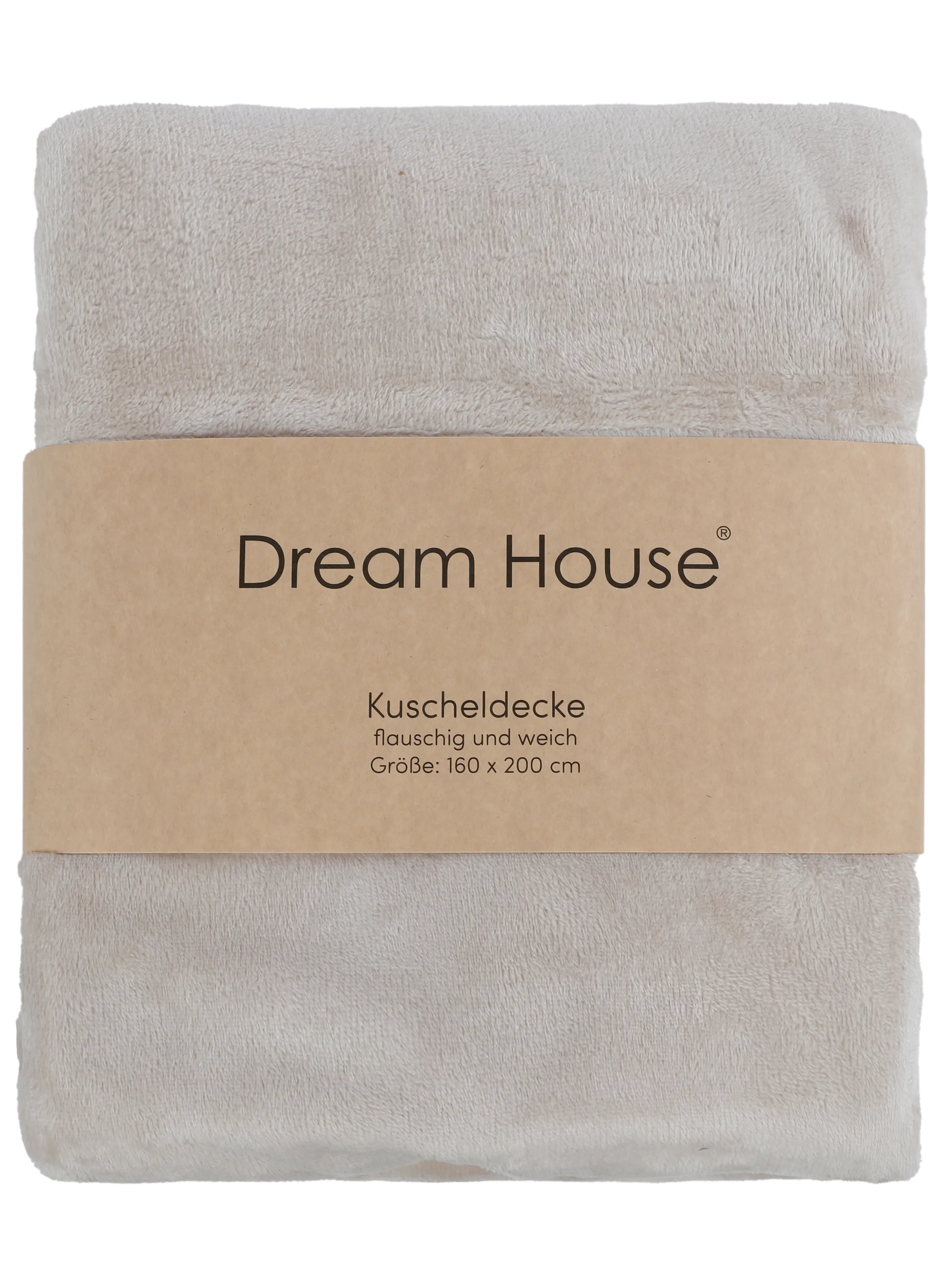 Dream House Wohndecke uni 160x200 Weiß 913614 SAND 2