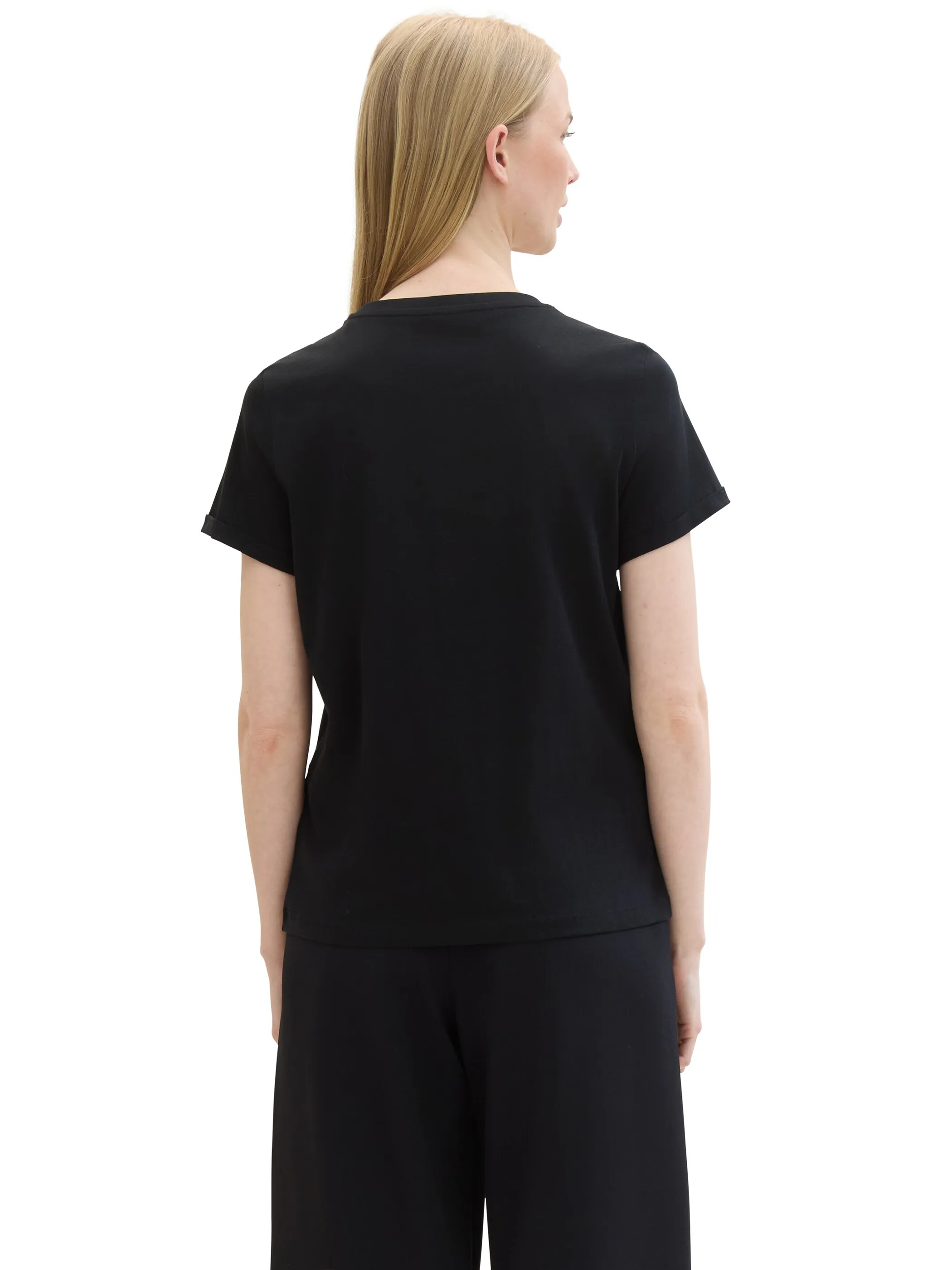 Tom Tailor 1041569 T-shirt crew neck Schwarz 895788 14482 2