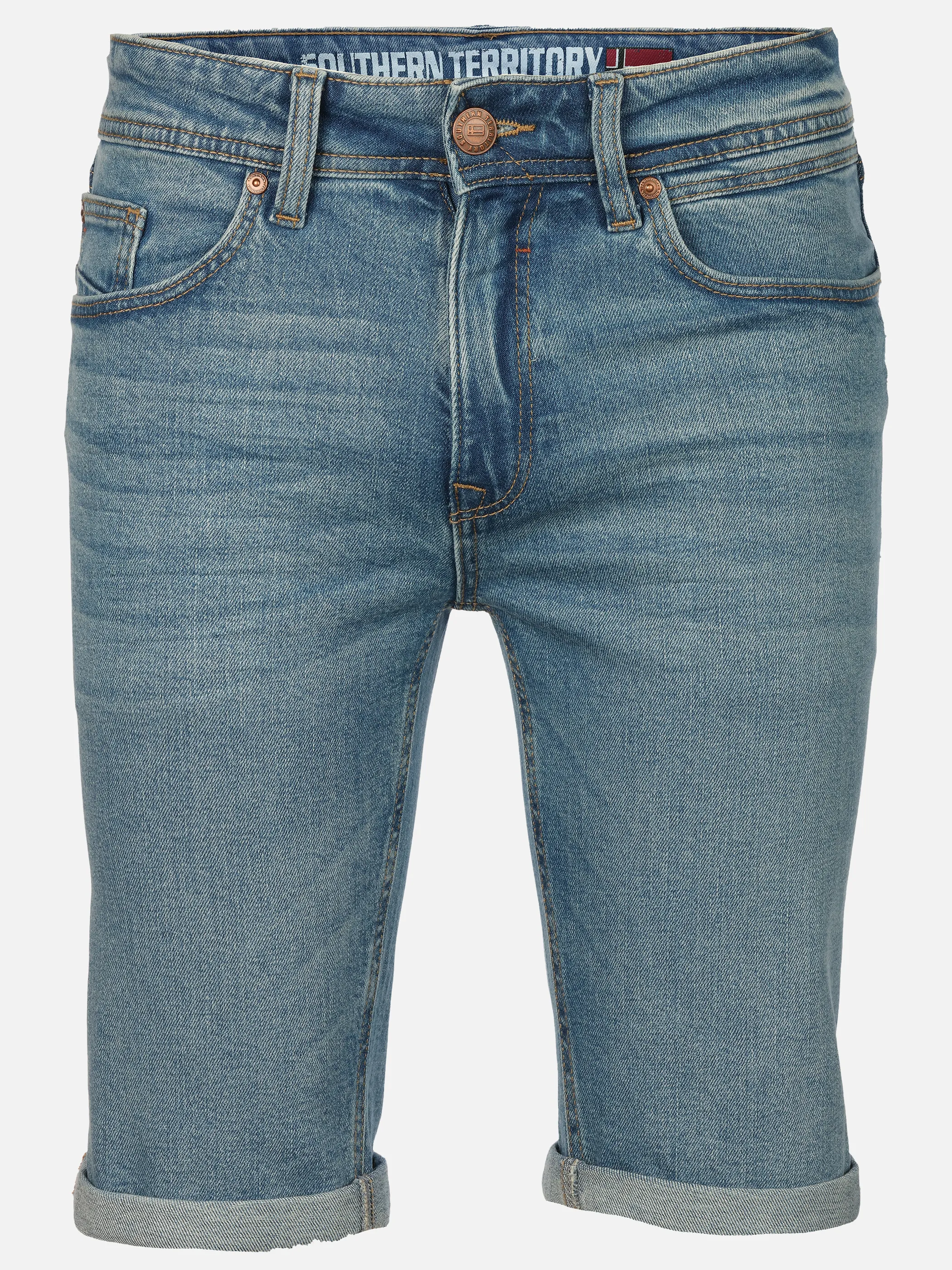 Southern Territory He. Jeansshort washed Blau 925961 LT DENIM 1
