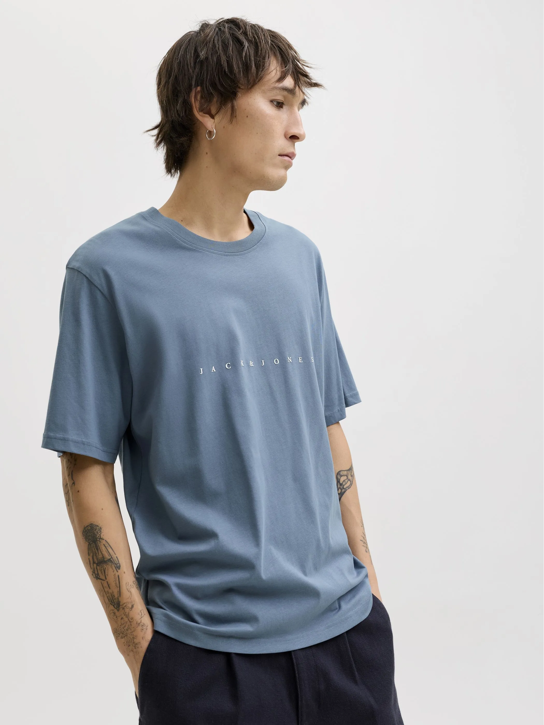 Jack Jones 12234746 JJESTAR JJ TEE SS NOO Blau 886675 176533
