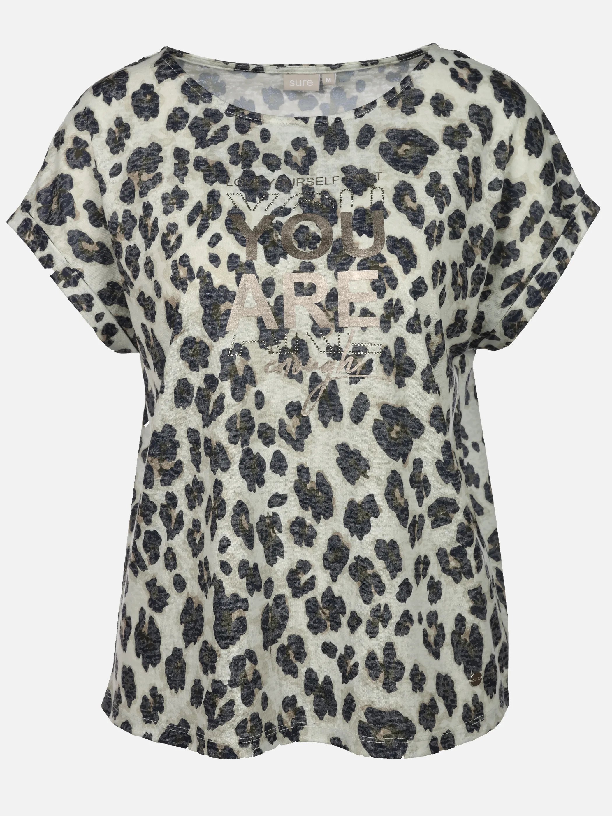 Sure Da-Ausbrenner Shirt m. Straß Braun 924895 P2 LEO 1