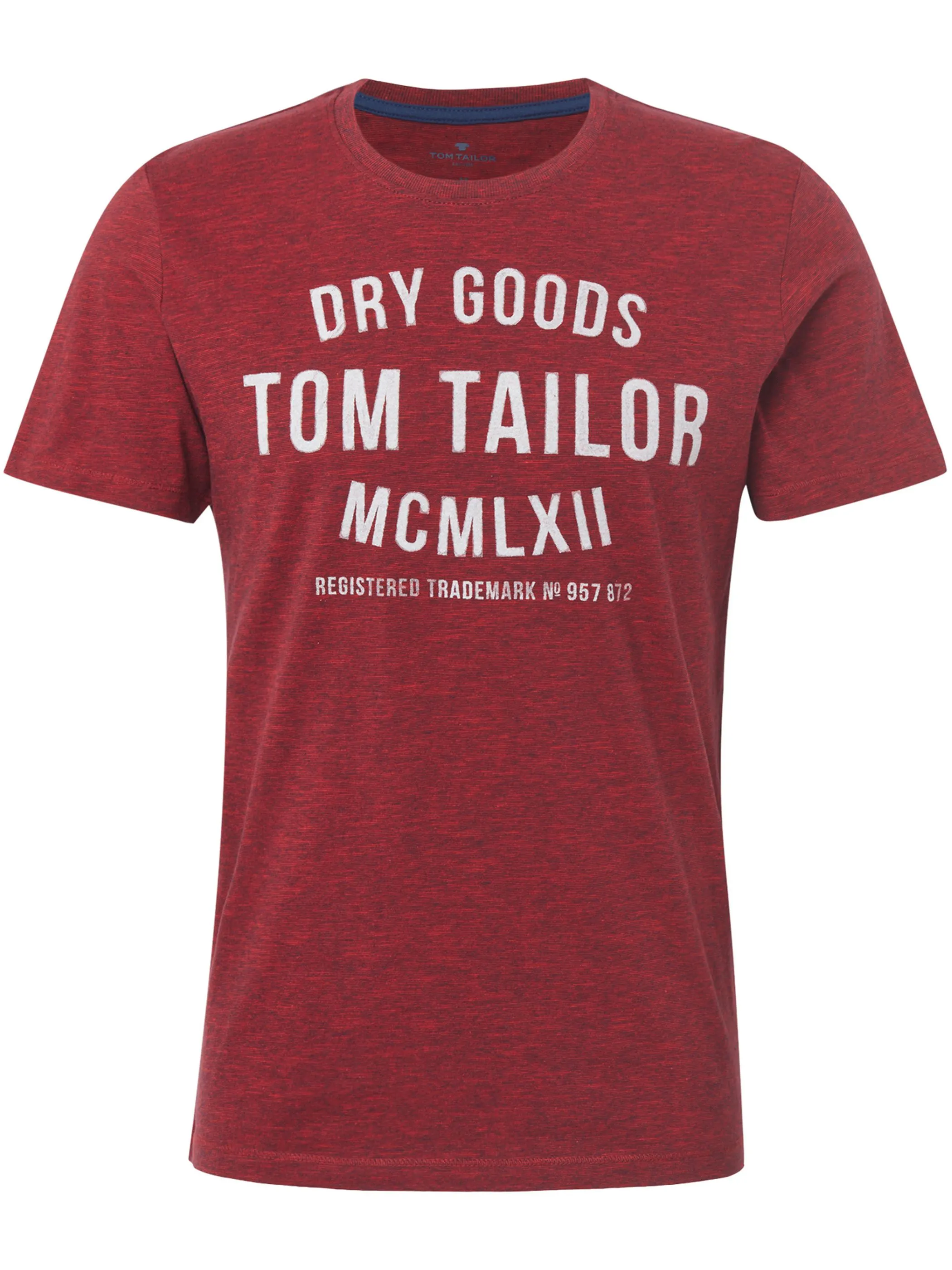 Tom Tailor 1008640 fine yd print tee Logo Rot 807618 16149 1