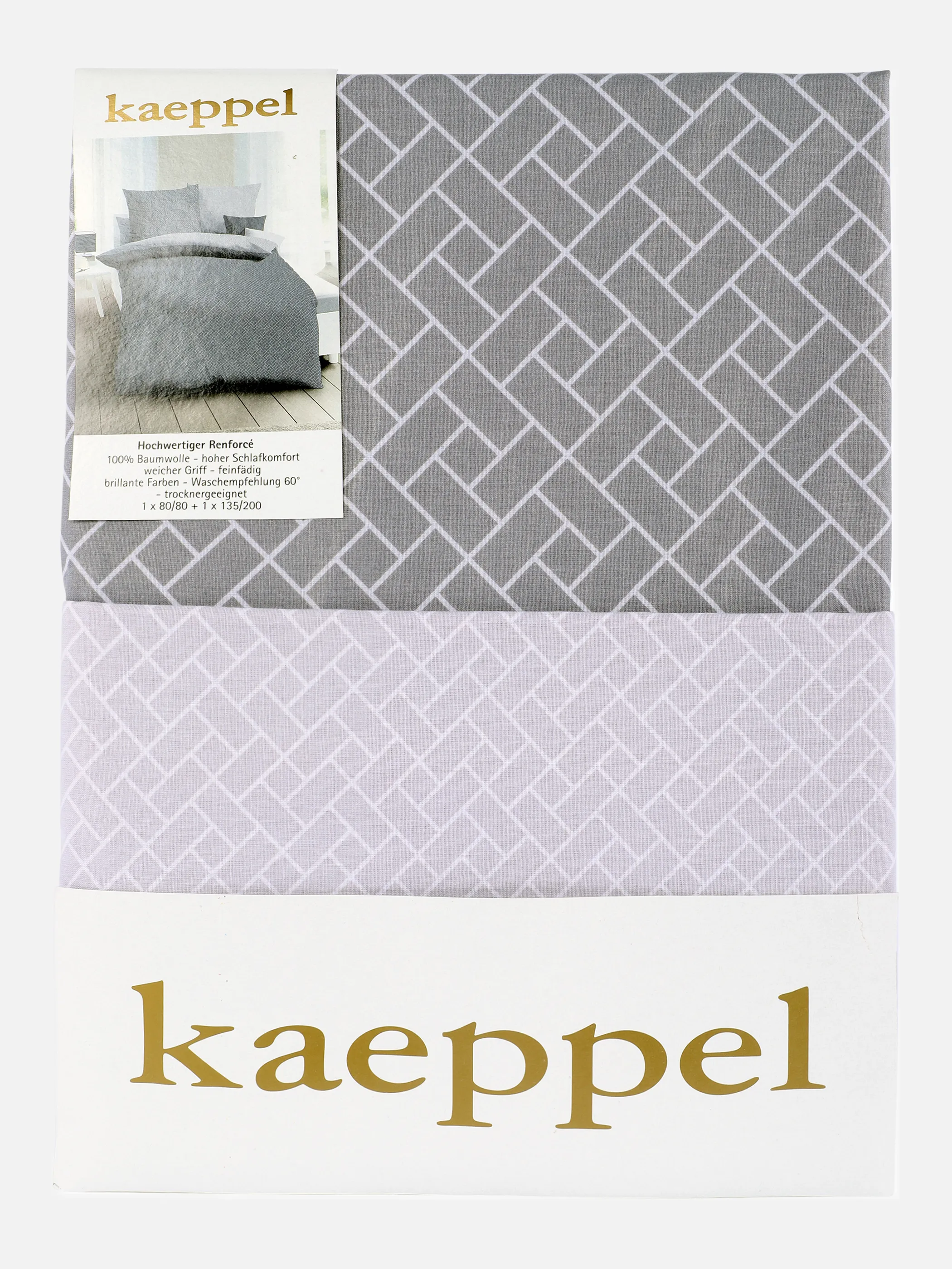 Kaeppel I Renforcé BW Bettwäsche 135x200 Grau 864029 19 ANTHRA 3