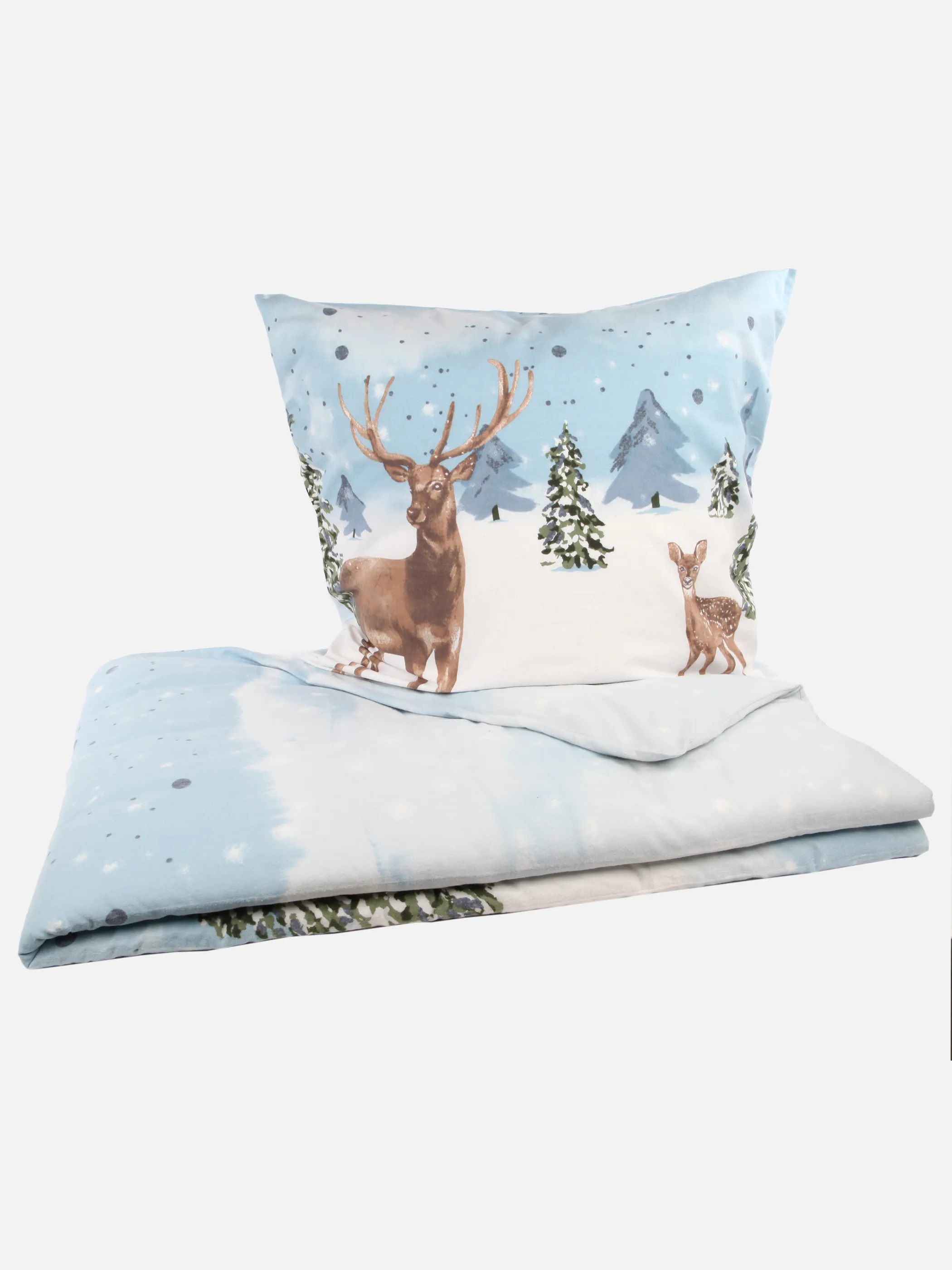 Kaeppel I Biberbettwäsche Hirsch 155x220 Blau 916564 BLAU 2