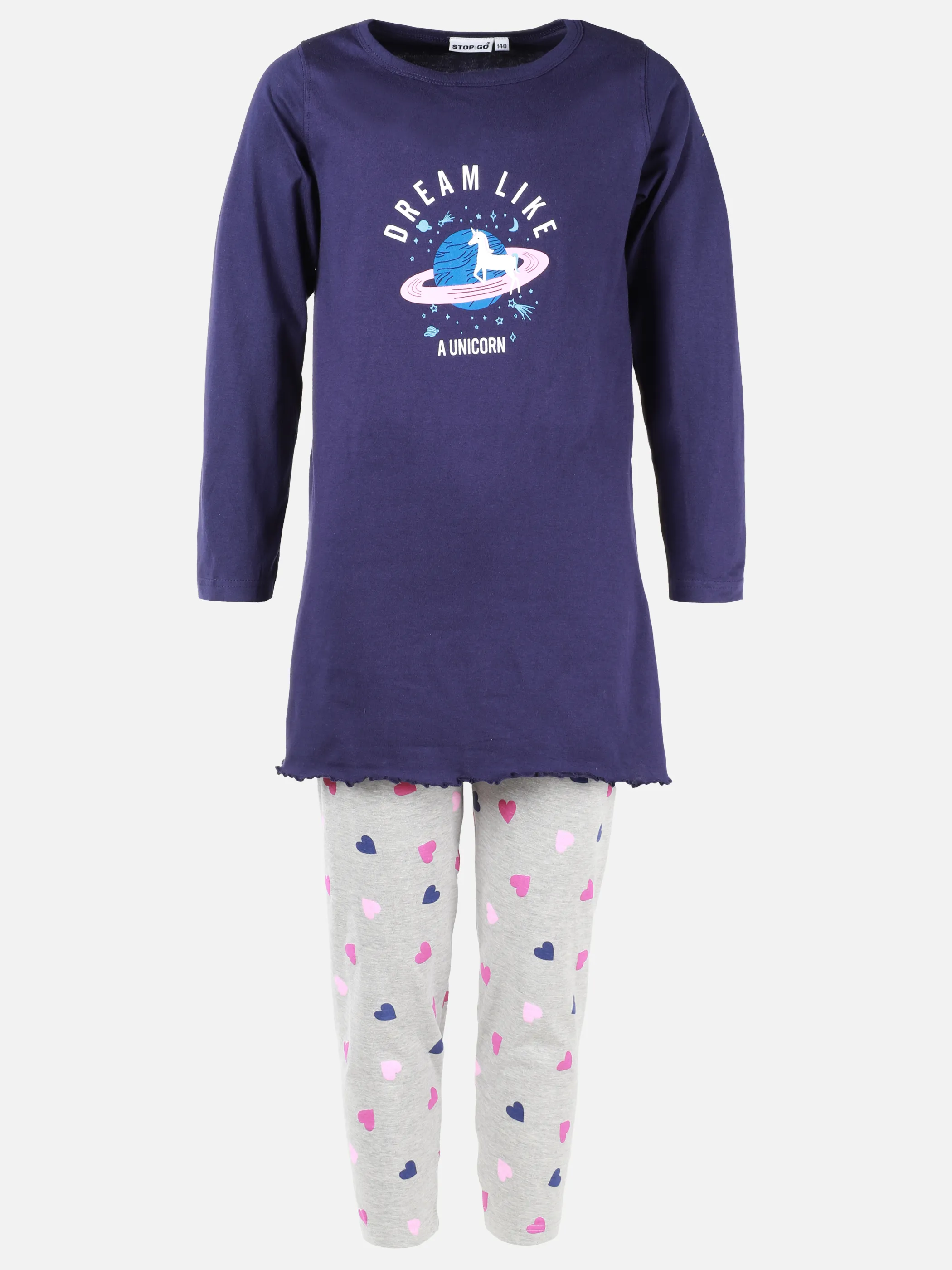 Stop + Go KM Nachthemd mit Legging lang Blau 901295 NAVY 1 Stop + Go KM Nachthemd mit Legging lang Blau 901295 NAVY 1