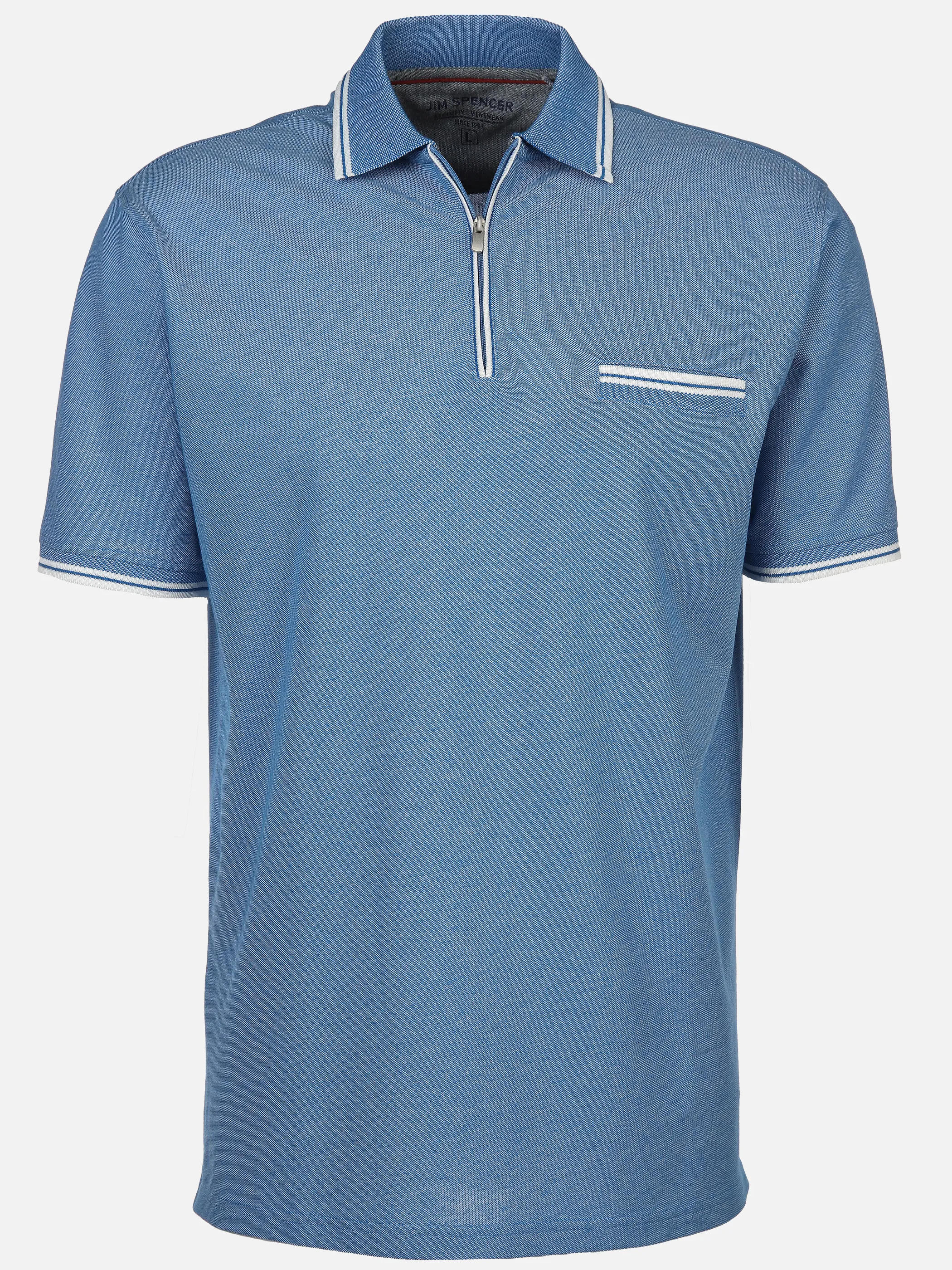 Jim Spencer He. Poloshirt 1/2 Arm twisted RV Blau 893240 BLUE 1 Jim Spencer He. Poloshirt 1/2 Arm twisted RV Blau 893240 BLUE 1