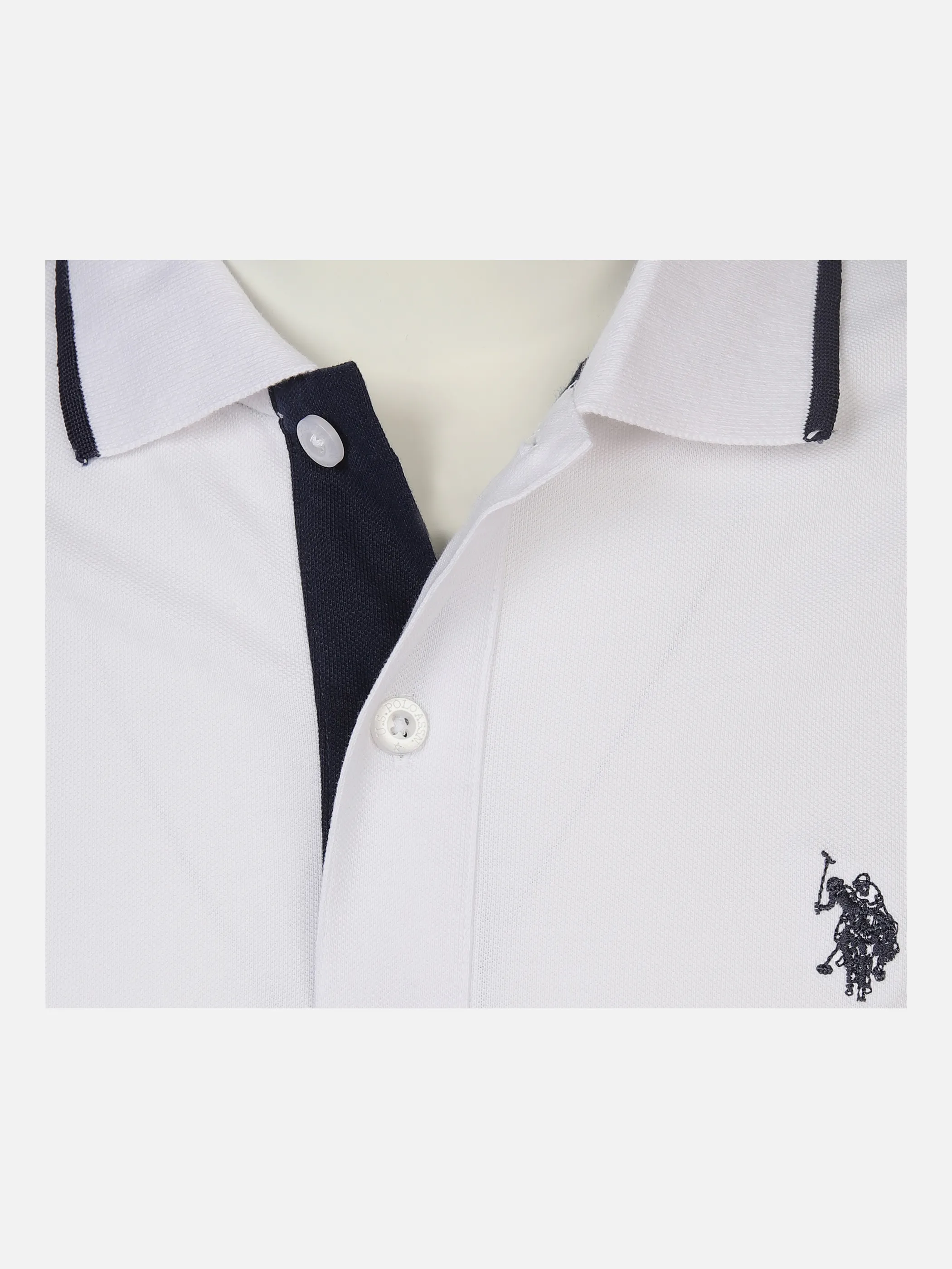 U.S. Polo Assn. He. Poloshirt 1/2 Arm uni Weiß 861379 100 WHITE 3 U.S. Polo Assn. He. Poloshirt 1/2 Arm uni Weiß 861379 100 WHITE 3