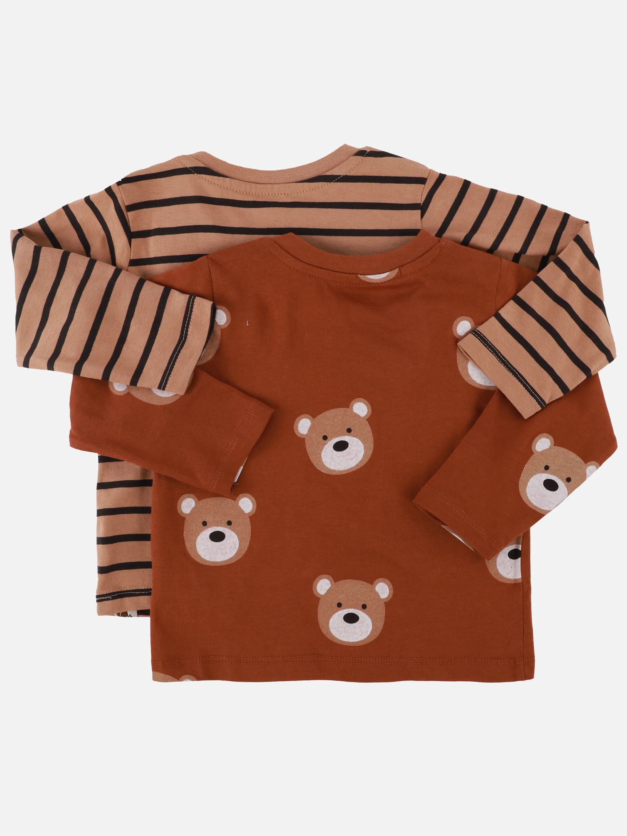 Bubble Gum BJ Longsleeve 2er Pach mit Bären AOP in rot/braun Rot 913582 ROT 2 Bubble Gum BJ Longsleeve 2er Pach mit Bären AOP in rot/braun Rot 913582 ROT 2