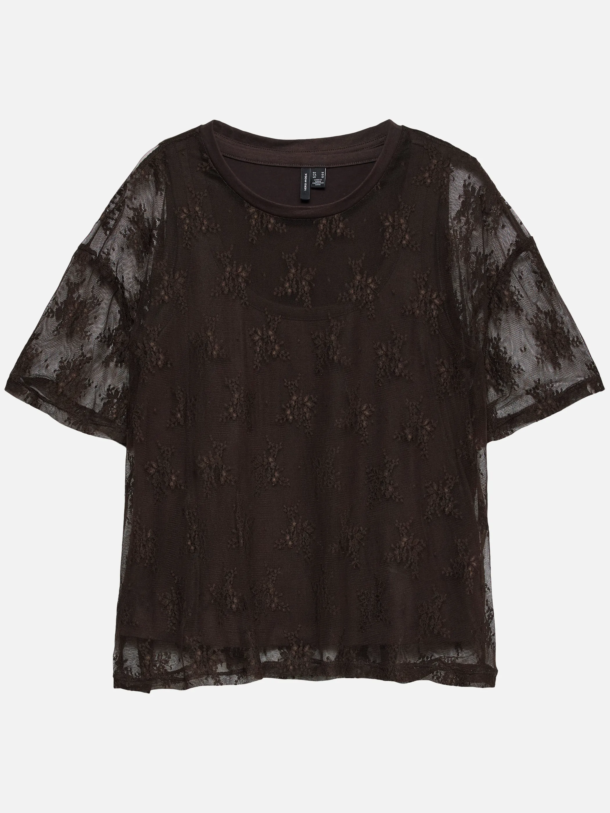 Vero Moda 10353558 VMNIKITA S/S O-NECK T Braun 933531 297957001 1