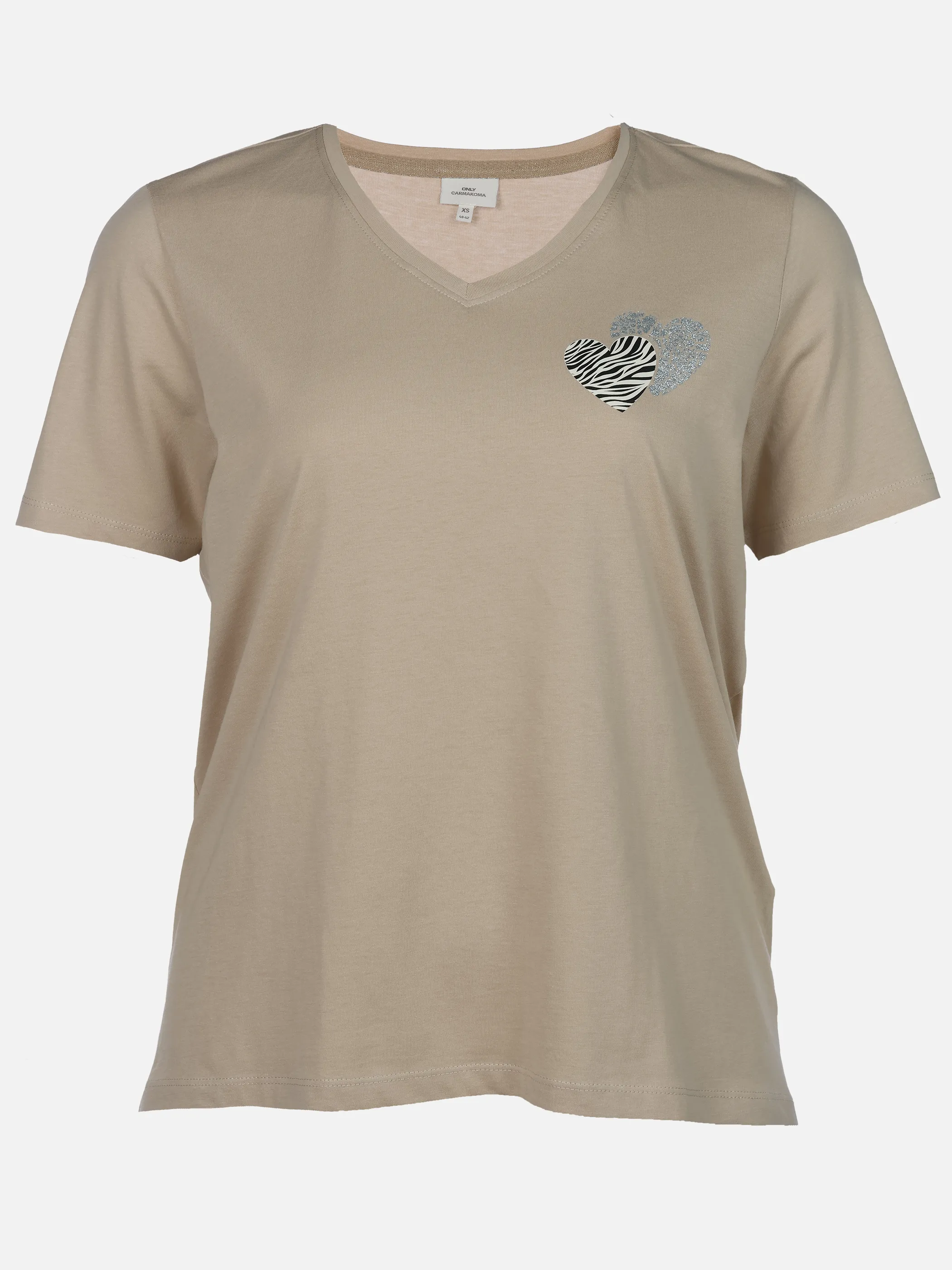 Only Carmakoma 15372129 CARTIRA SS V-NECK TEE Braun 926834 183019002 1