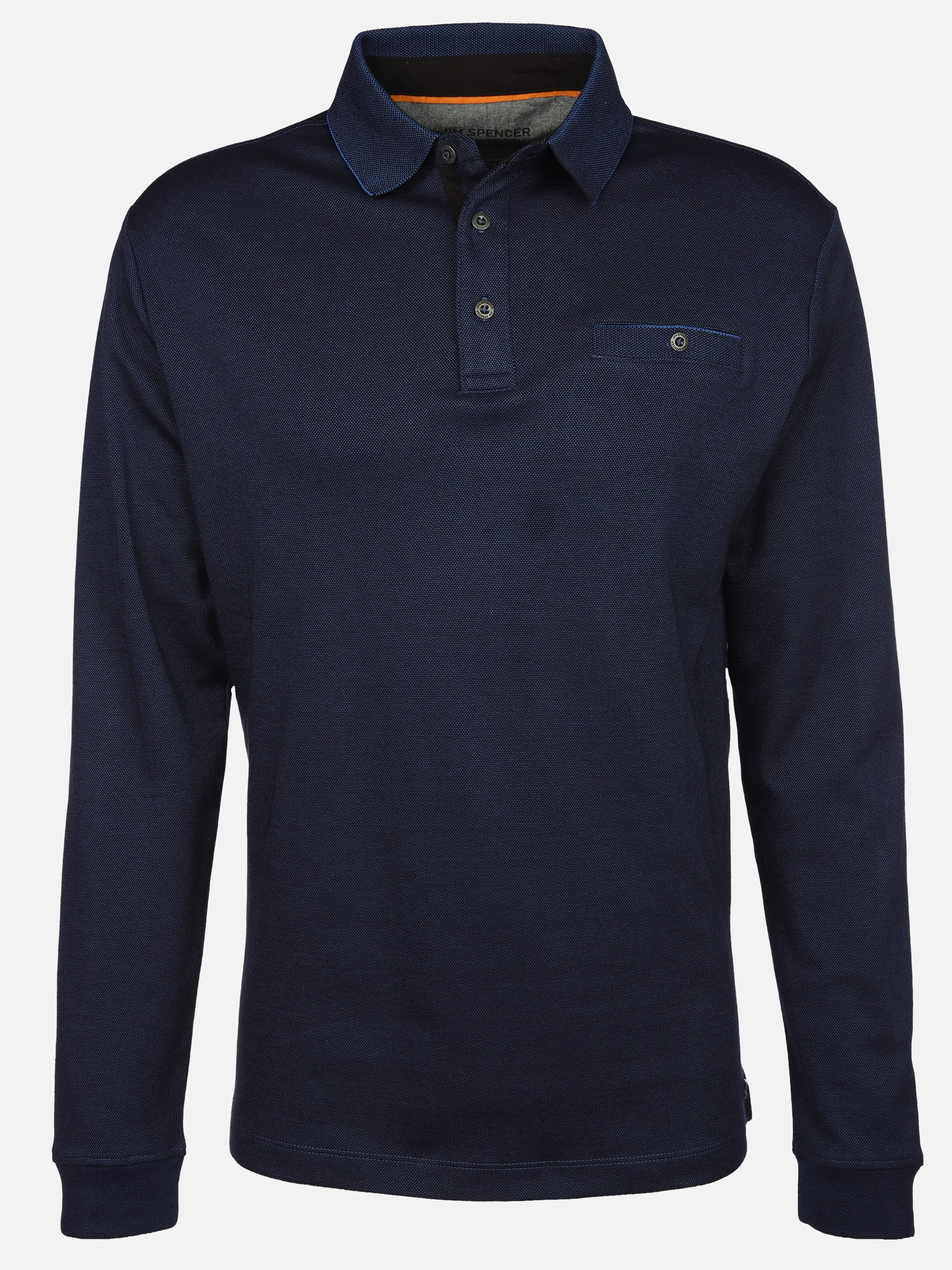 Jim Spencer He. Poloshirt 1/1 Arm Jacquard Blau 866258 NAVY 1