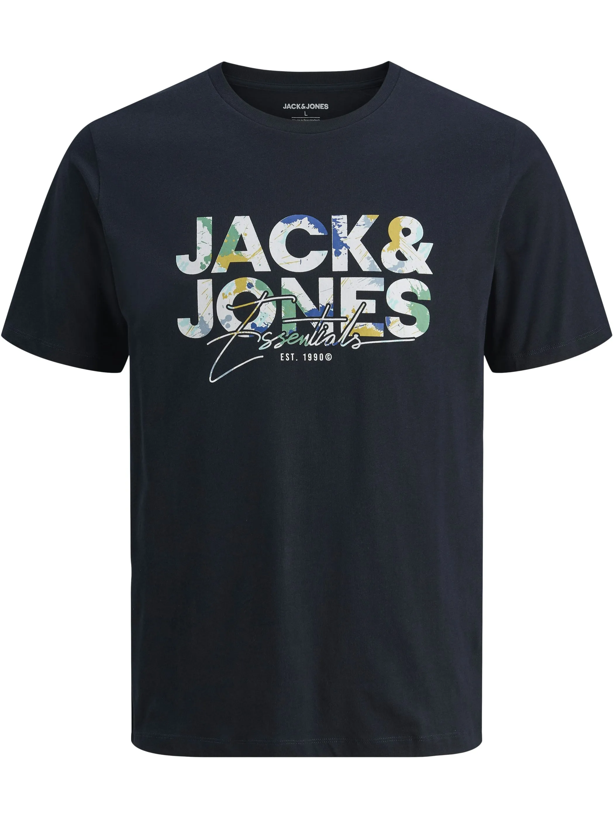 Jack Jones 12278523 JJGEPLAS TEE SS CREW Schwarz 913158 175917 1