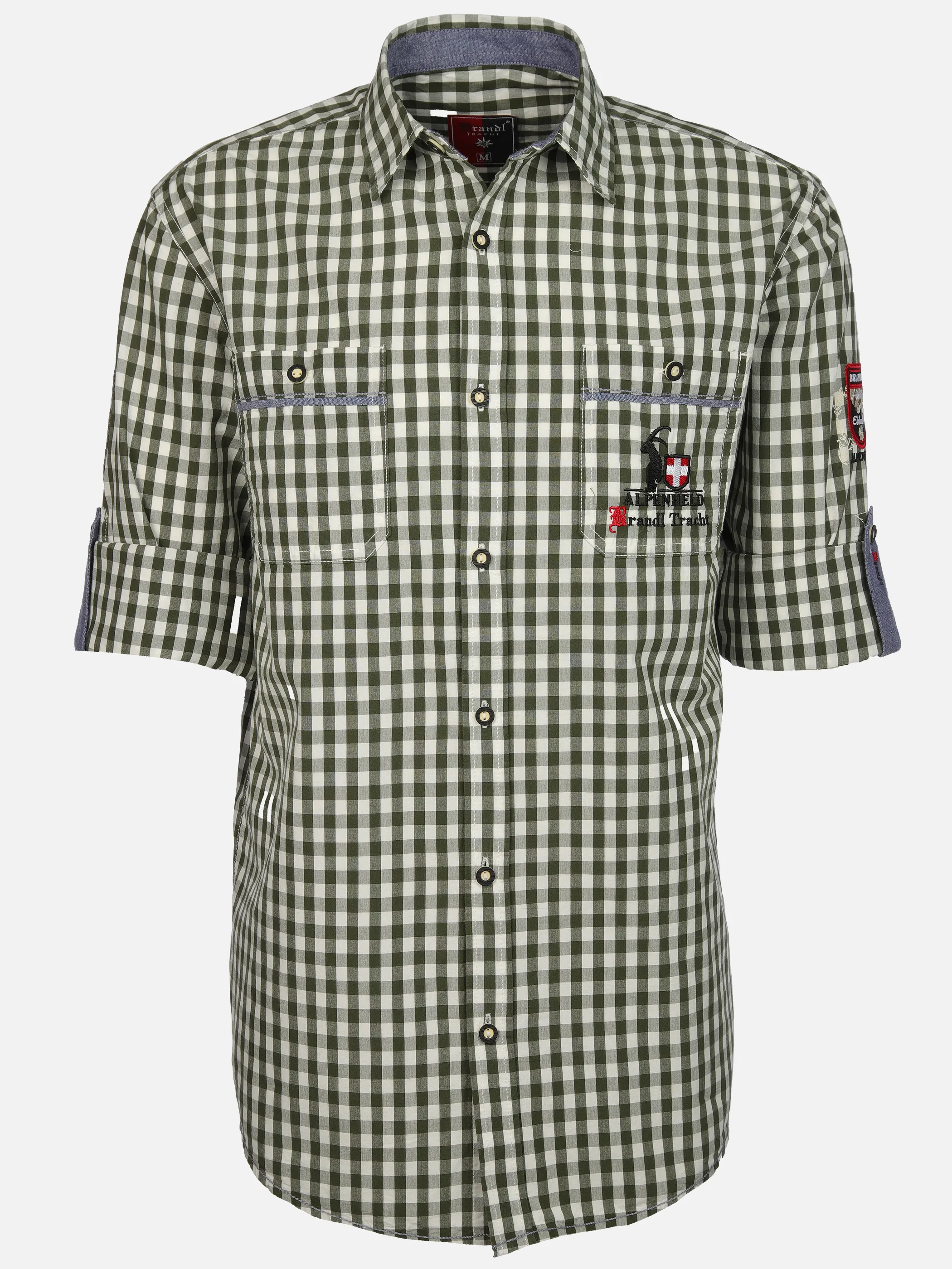 Brandl Tracht He. Trachtenhemd 1/1 Arm Oliv 893338 KHAKI 1 Brandl Tracht He. Trachtenhemd 1/1 Arm Oliv 893338 KHAKI 1