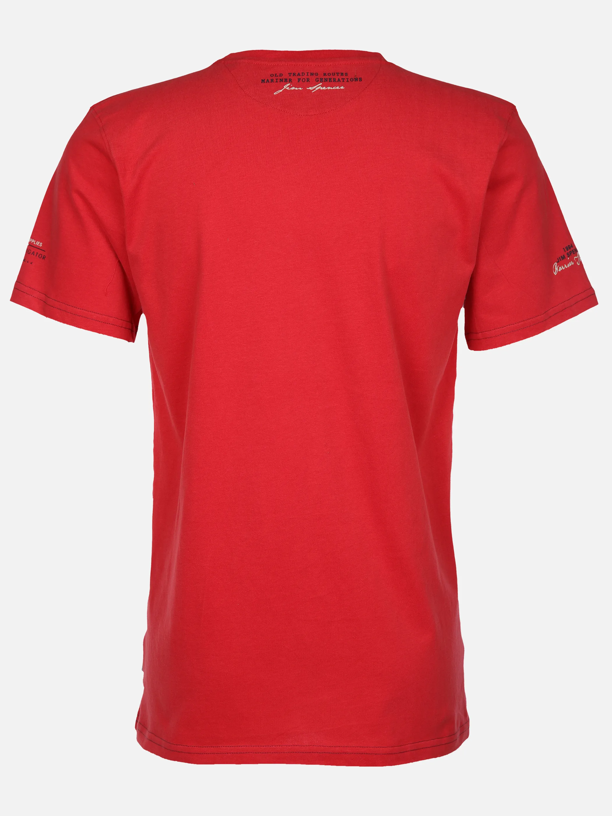 Jim Spencer He. T-Shirt 1/2 Arm Druck Rot 906246 RED 2