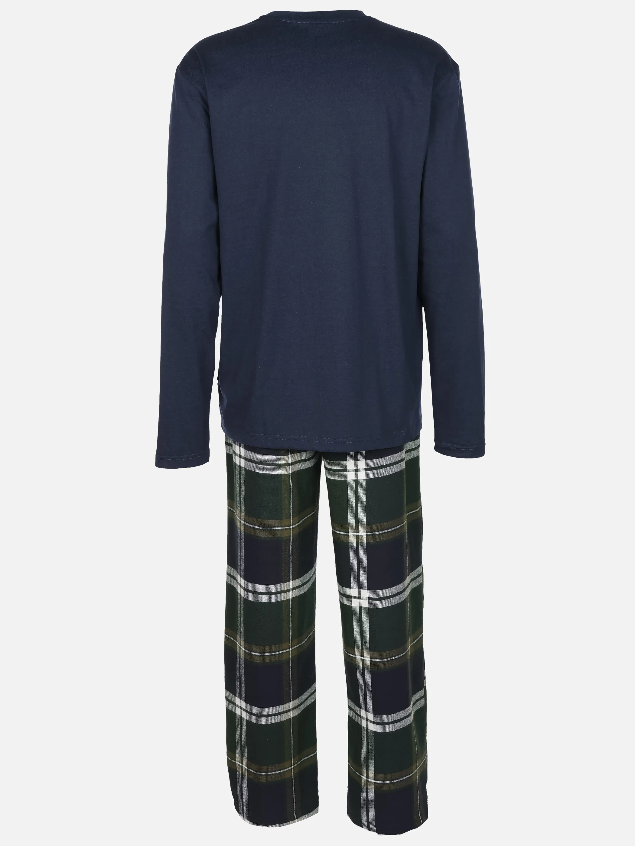 Jim Spencer He. Pyjama mit Flanell Hose Ka Blau 929571 NAVY 2
