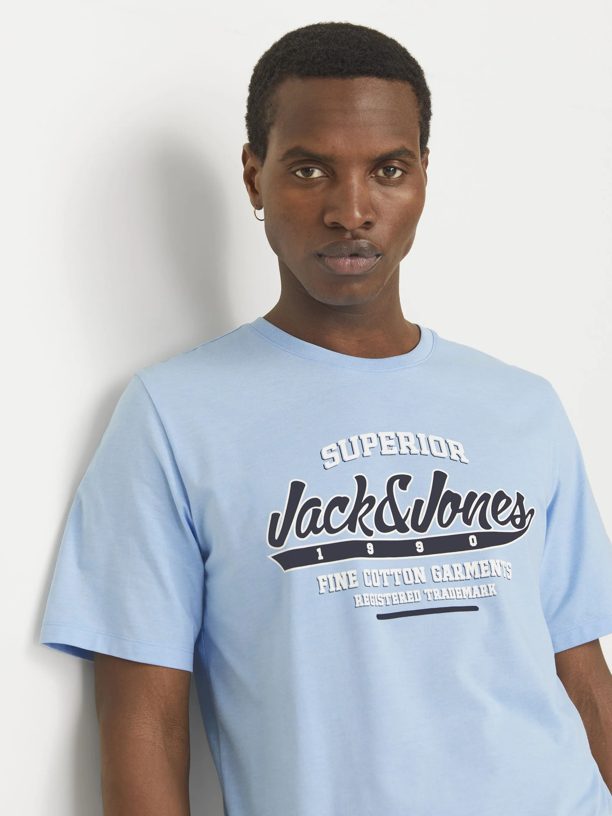 Jack Jones 12268267 JJELOGO TEE SS O-NECK Blau 903461 175780001