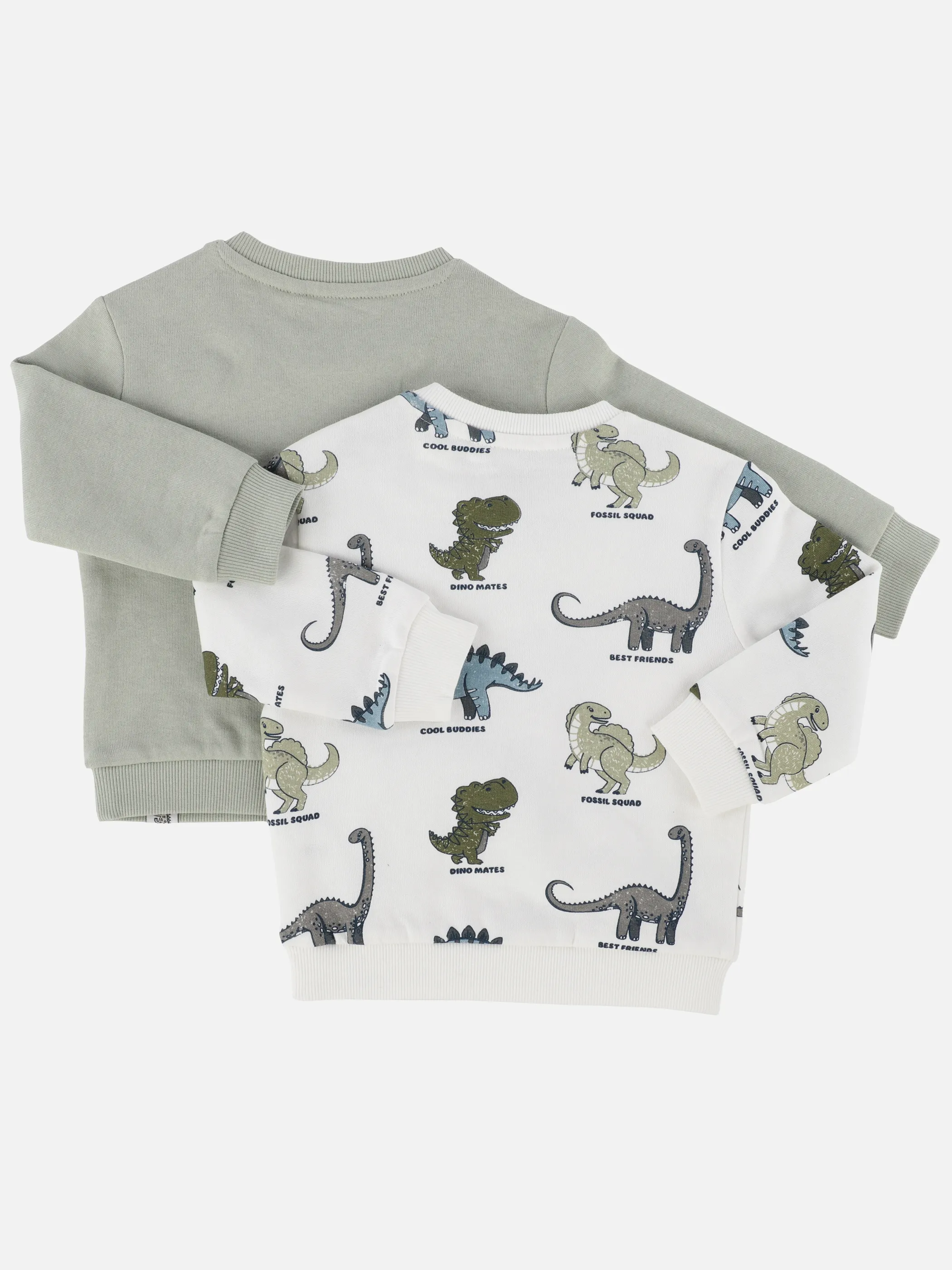 Bubble Gum BJ 2pcs Pack Sweatshirt mit Dino AOP/Dino Print Weiß 915227 WEIß/GRÜN 2