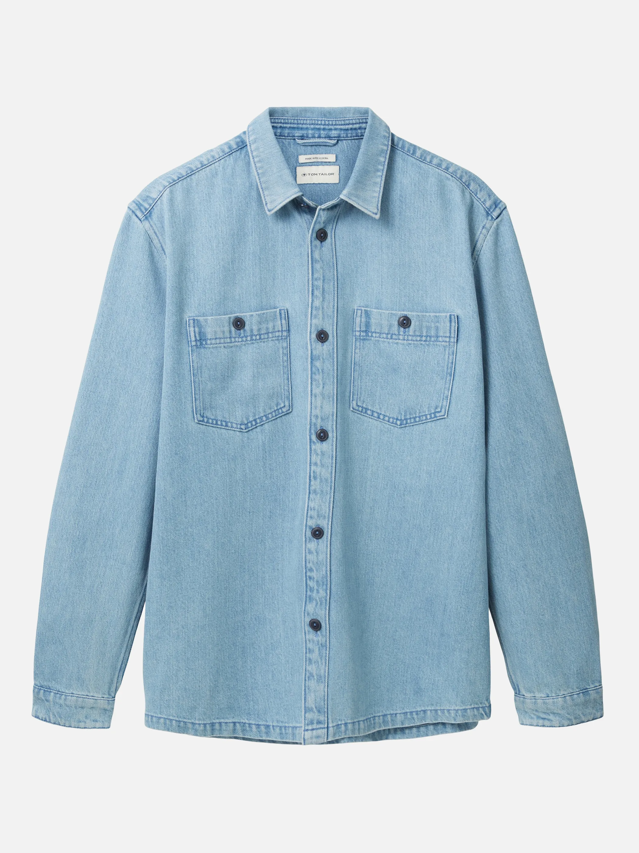 Tom Tailor 1036212 tencel denim overshirt Blau 880559 10118 1