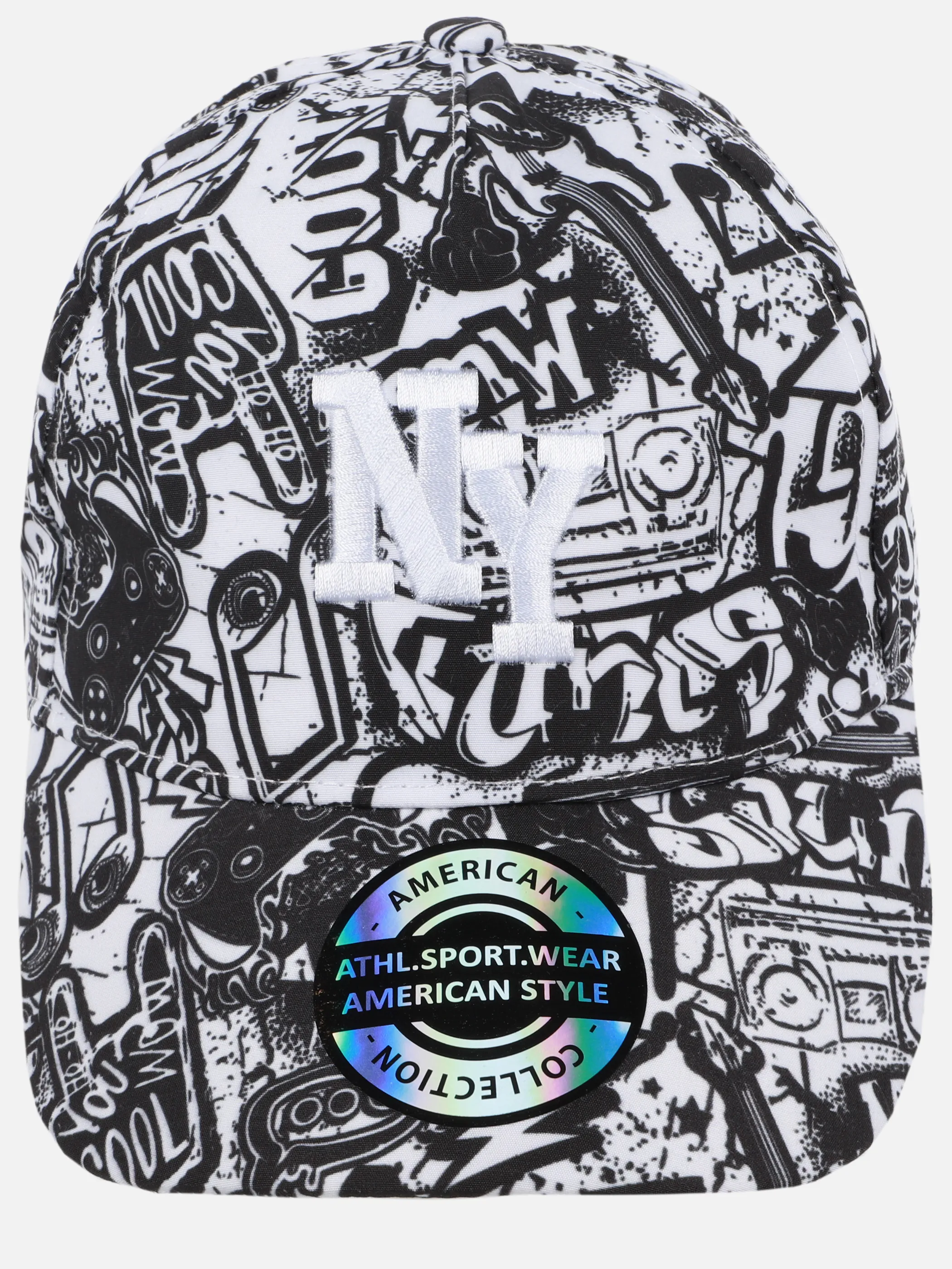 One Way TB-Cap m. Klettverschluss Schwarz 908454 SW/WH 1