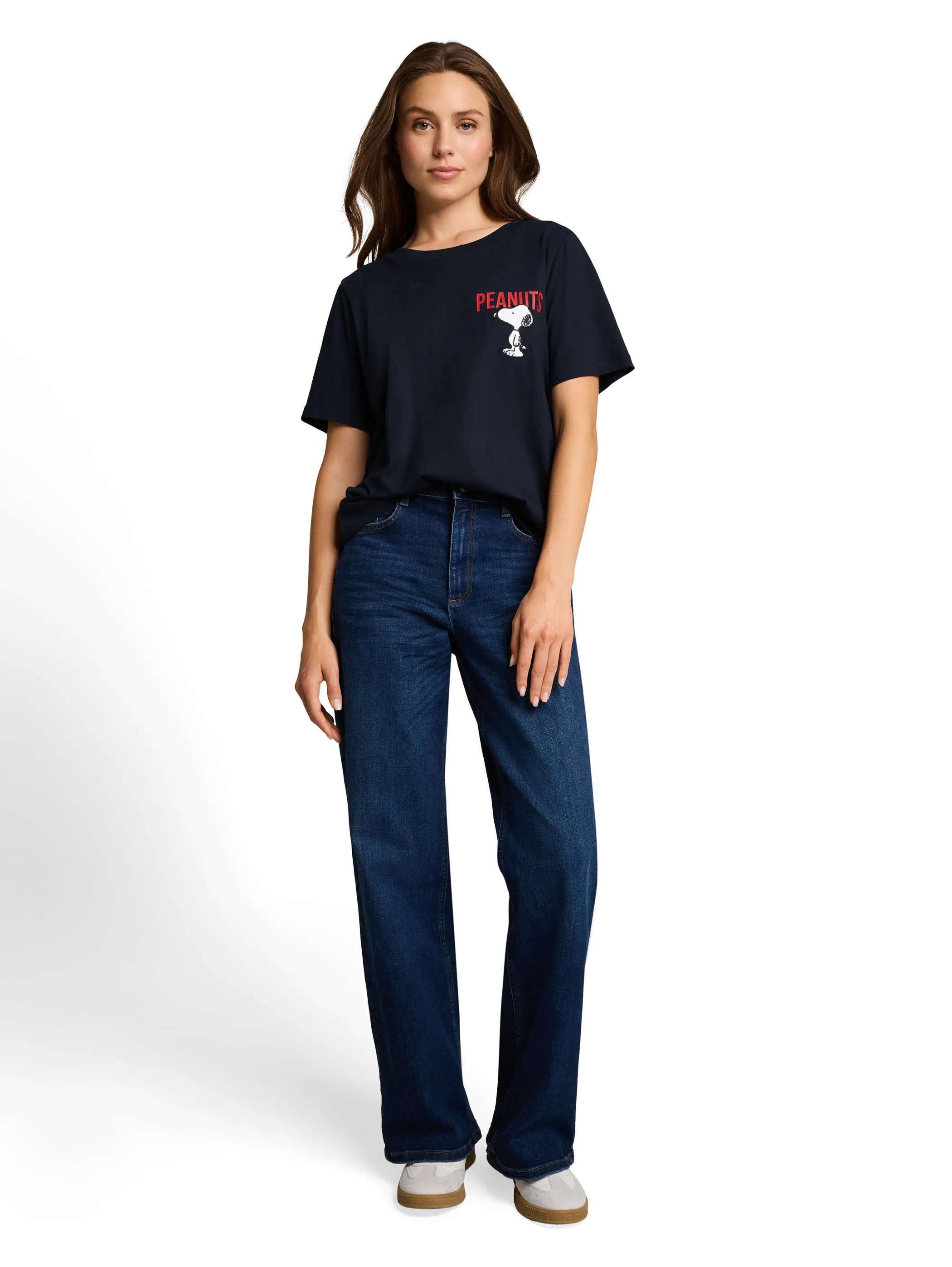 Tom Tailor 1053496 T-shirt crew neck frontprint peanuts Blau 934173 10668 1