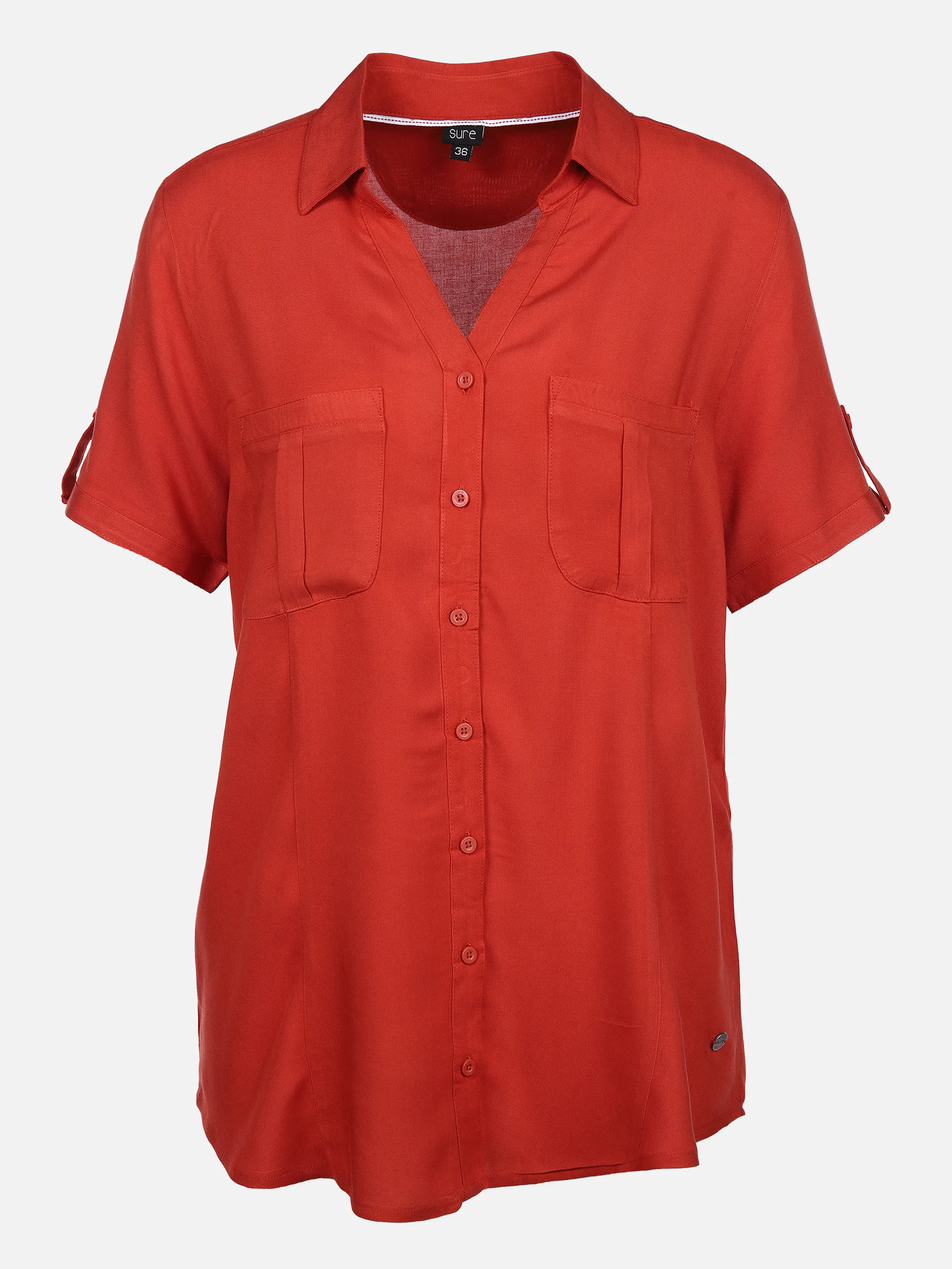 Sure Da-Bluse m. Gucci-Kragen Rot 853387 RUST 1 Sure Da-Bluse m. Gucci-Kragen Rot 853387 RUST 1