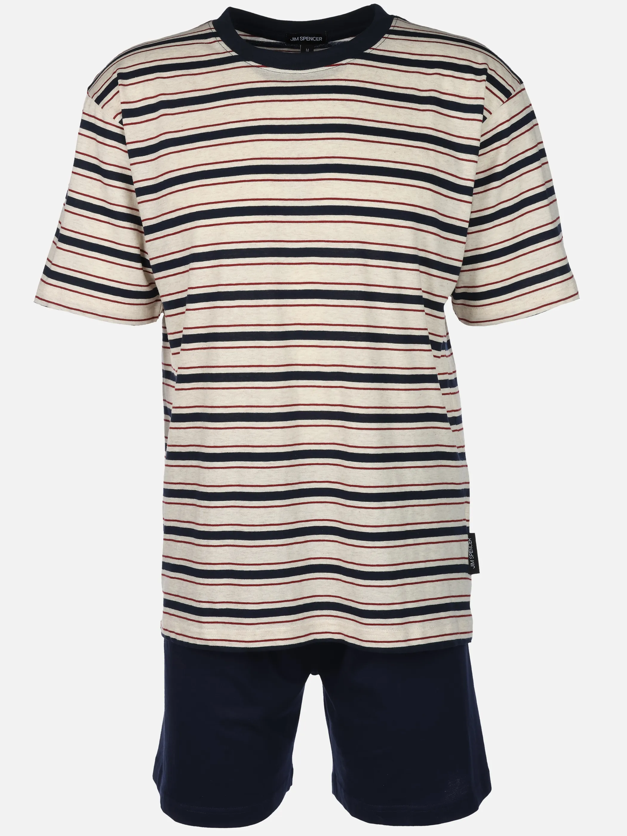 Jim Spencer He. Schlafshorty gestreift Weiß 923114 ECRU 1