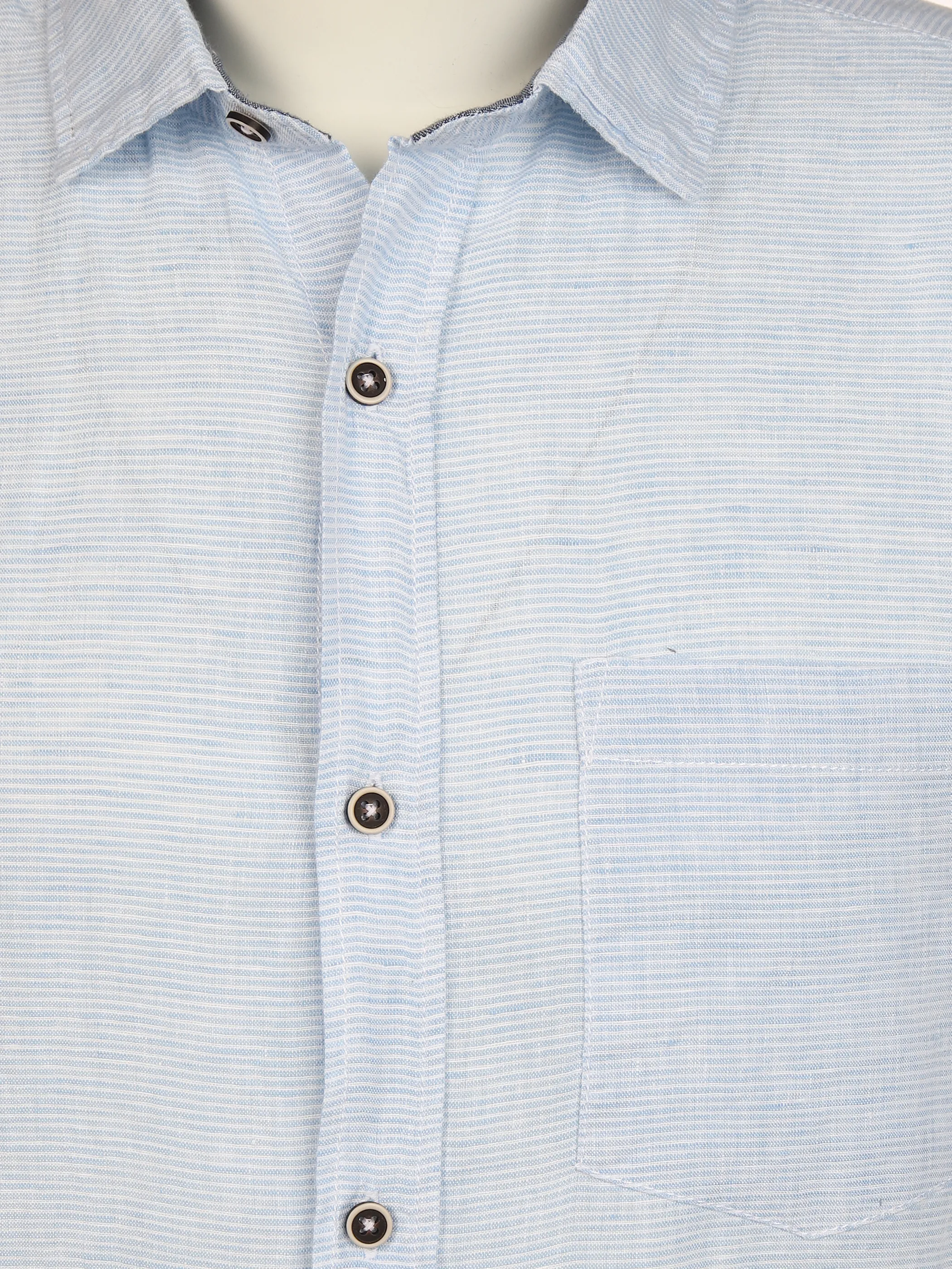 Jim Spencer He. Leinenhemd 1/1 Arm Kent Blau 892986 BLUE STRIP 3 Jim Spencer He. Leinenhemd 1/1 Arm Kent Blau 892986 BLUE STRIP 3