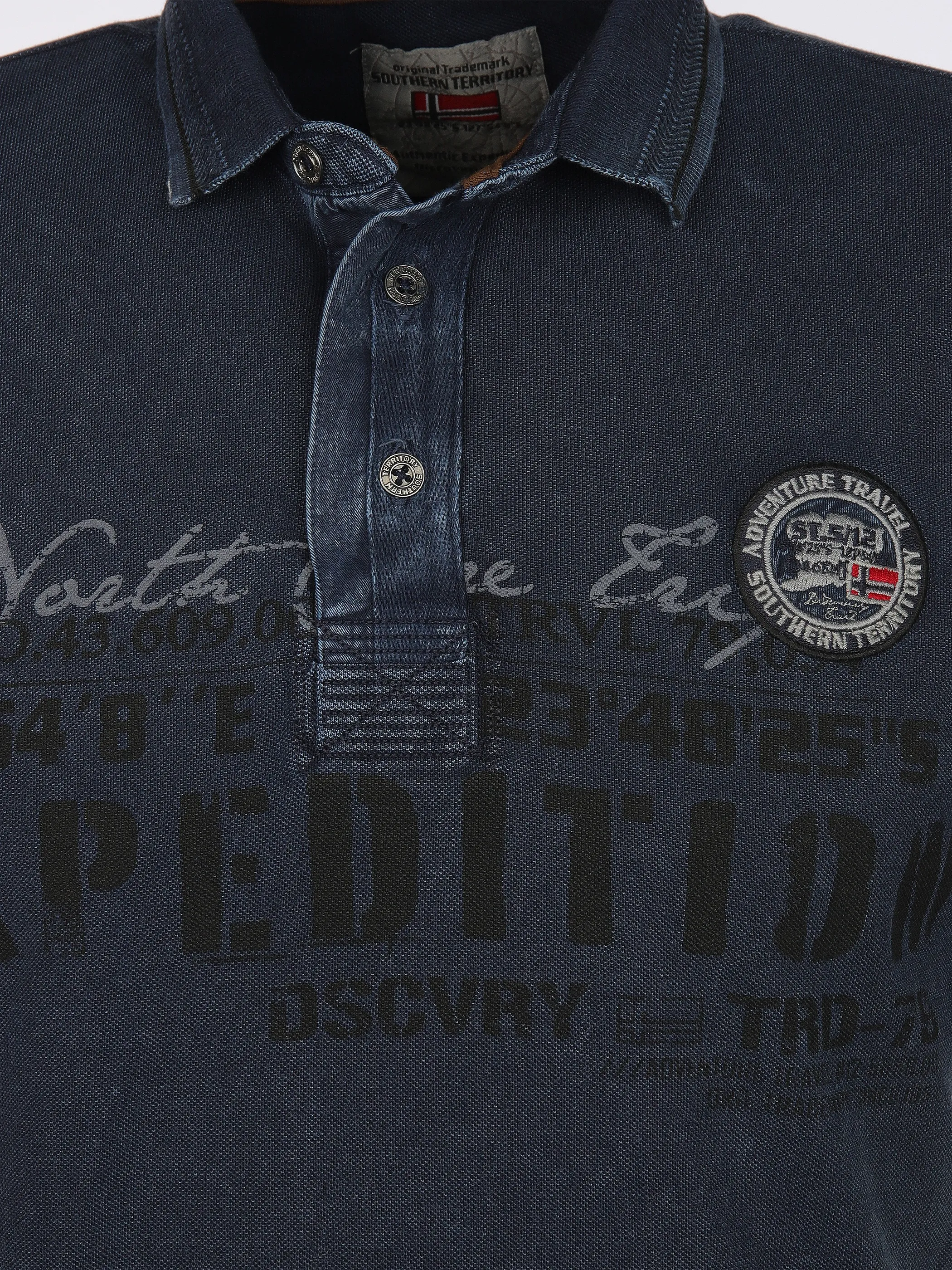 Southern Territory He. Poloshirt 1/2 Arm washer Blau 905099 NAVY 3