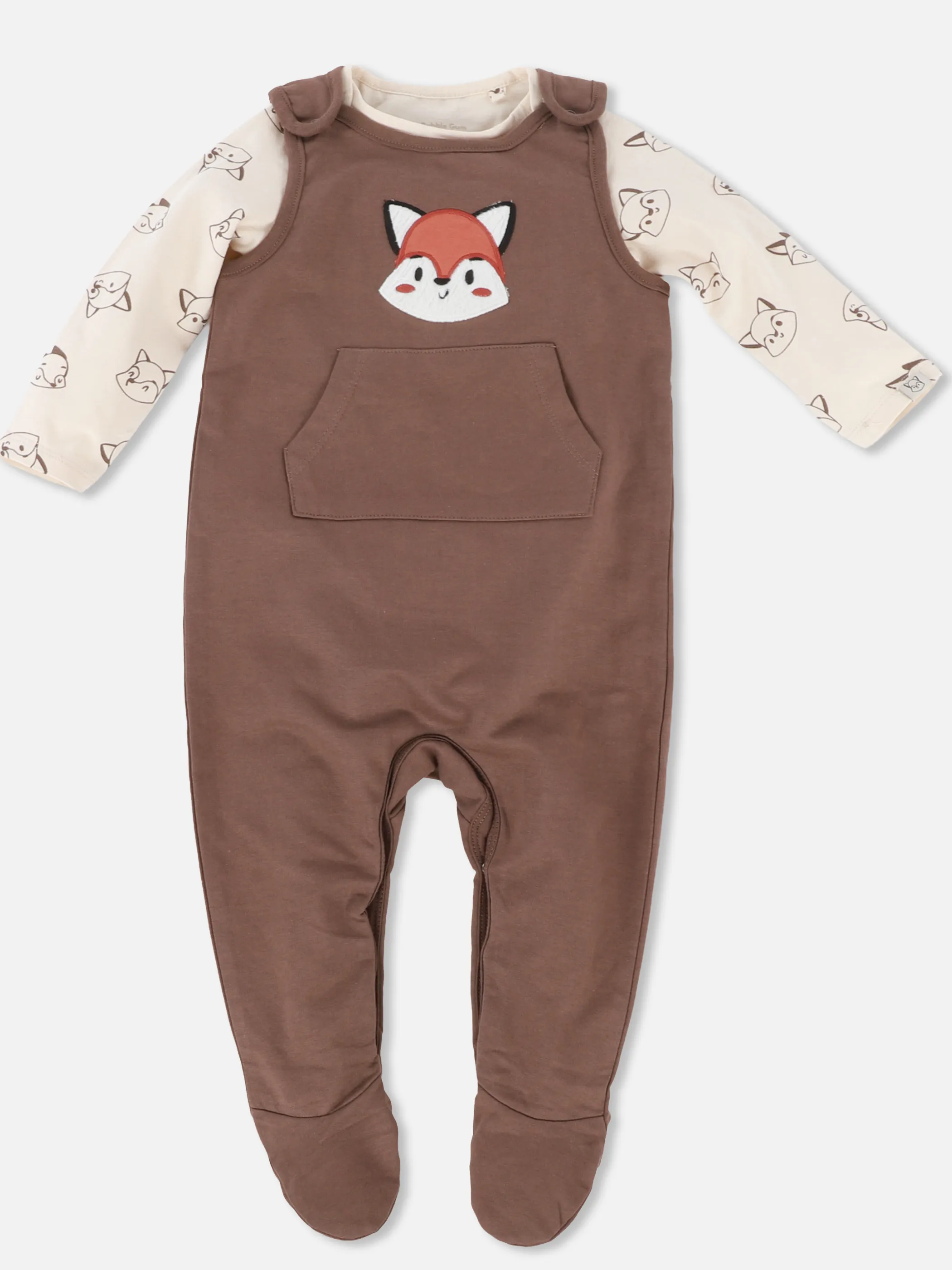 Bubble Gum BJ 2pcs Set Romper mit Fuchs FP und Shirt in braun Braun 932086 BR 1