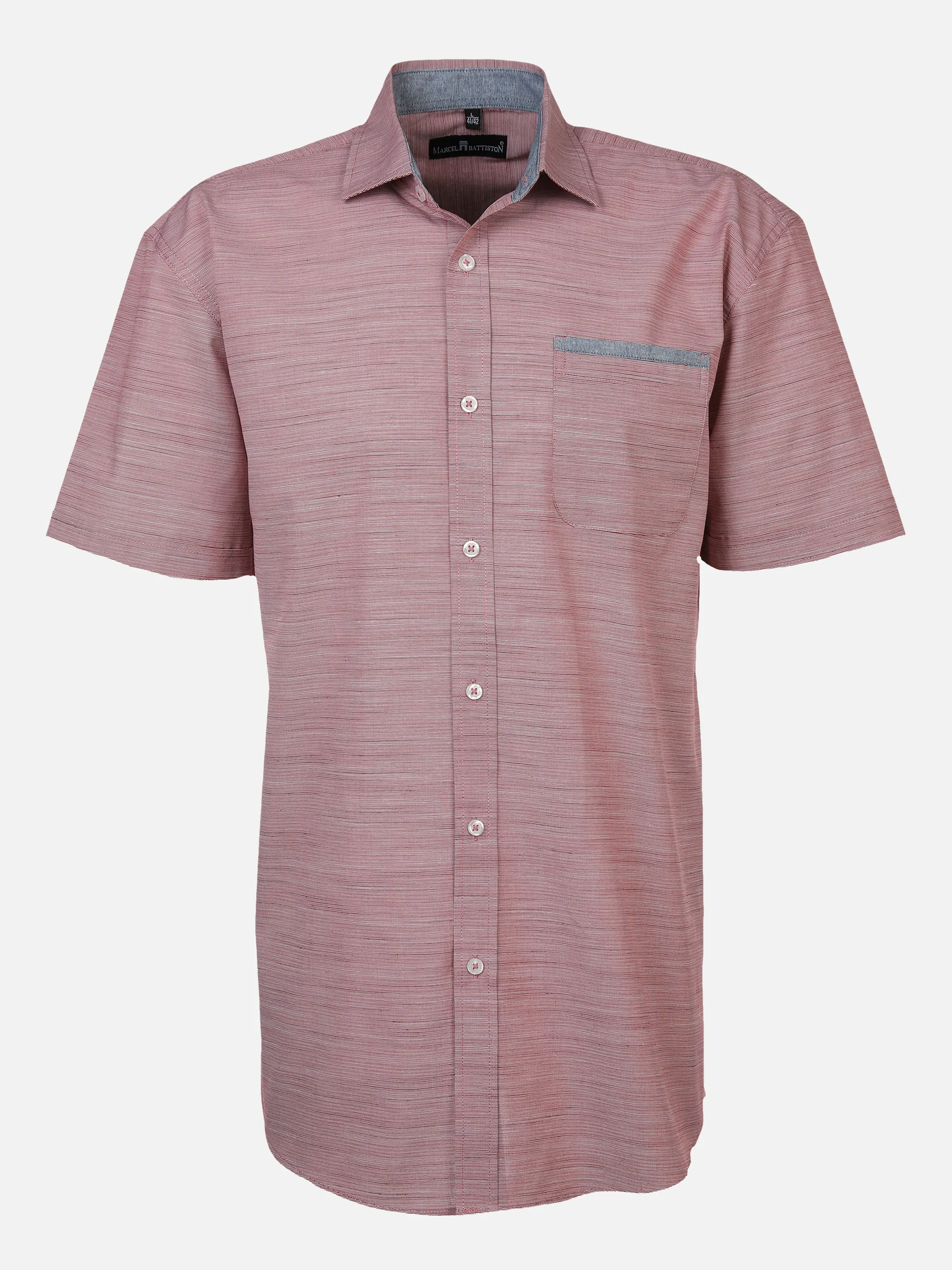 Marcel Battiston He. Freizeithemd 1/2 Arm slub Rot 863149 RED 1 Marcel Battiston He. Freizeithemd 1/2 Arm slub Rot 863149 RED 1