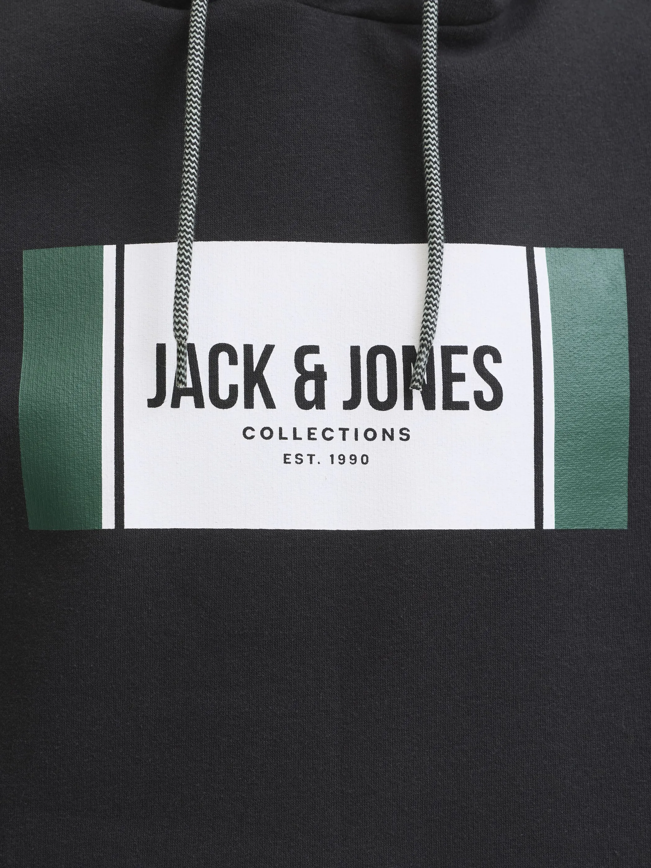 Jack Jones 12278614 JJHAYATO SWEAT HOOD BTS LN Schwarz 925888 178012 3