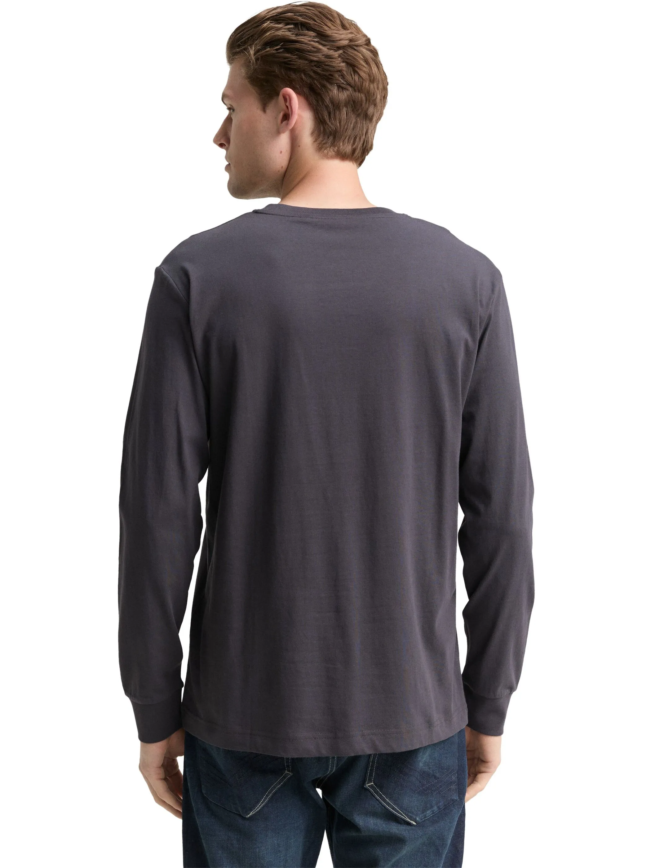 Tom Tailor 1047769 printed longsleeve Grau 914817 10899 2
