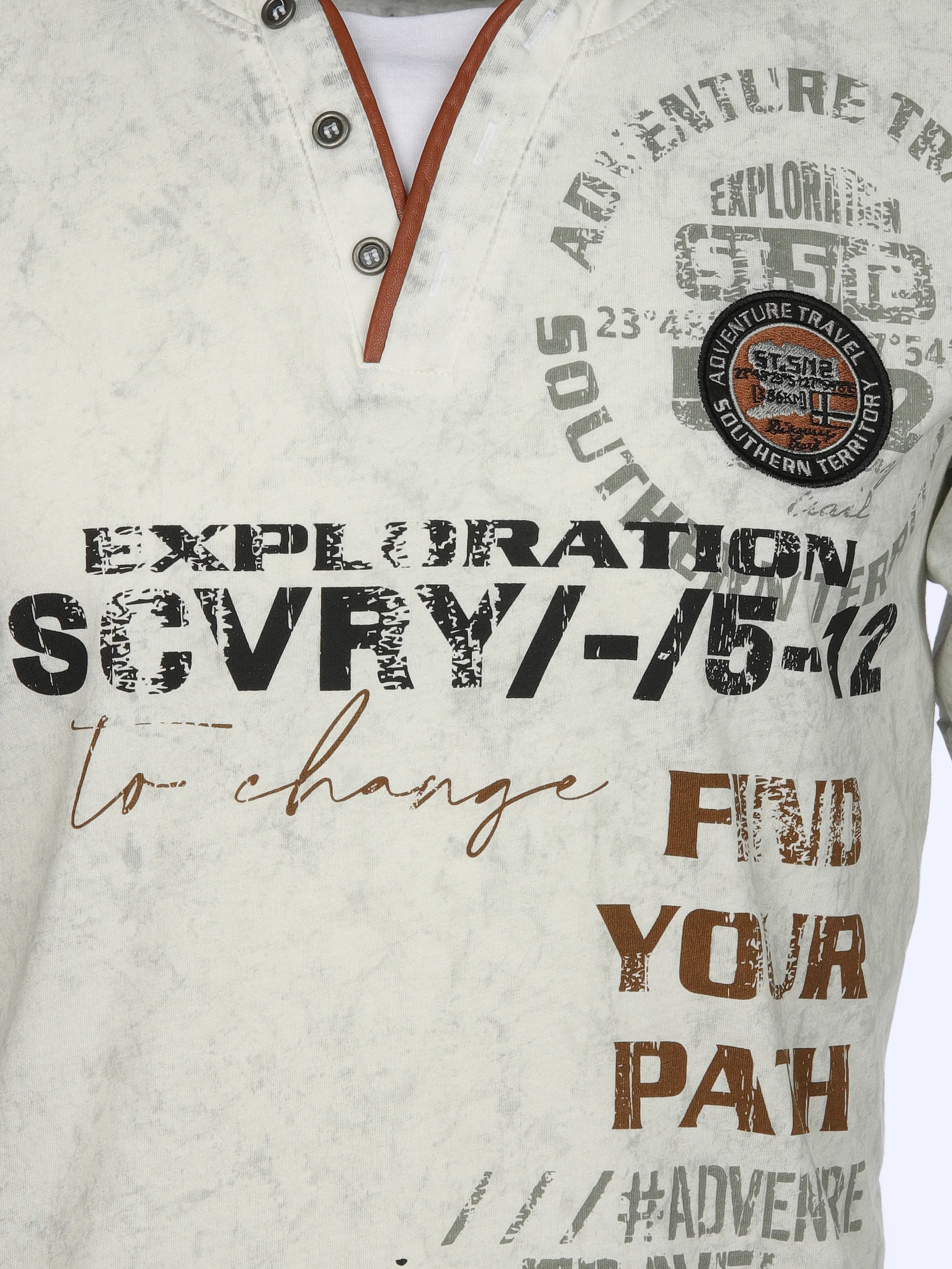 Southern Territory He. Henleyshirt 1/2 Arm 2in1 washer Weiß 905117 OFFWHITE 3 Southern Territory He. Henleyshirt 1/2 Arm 2in1 washer Weiß 905117 OFFWHITE 3