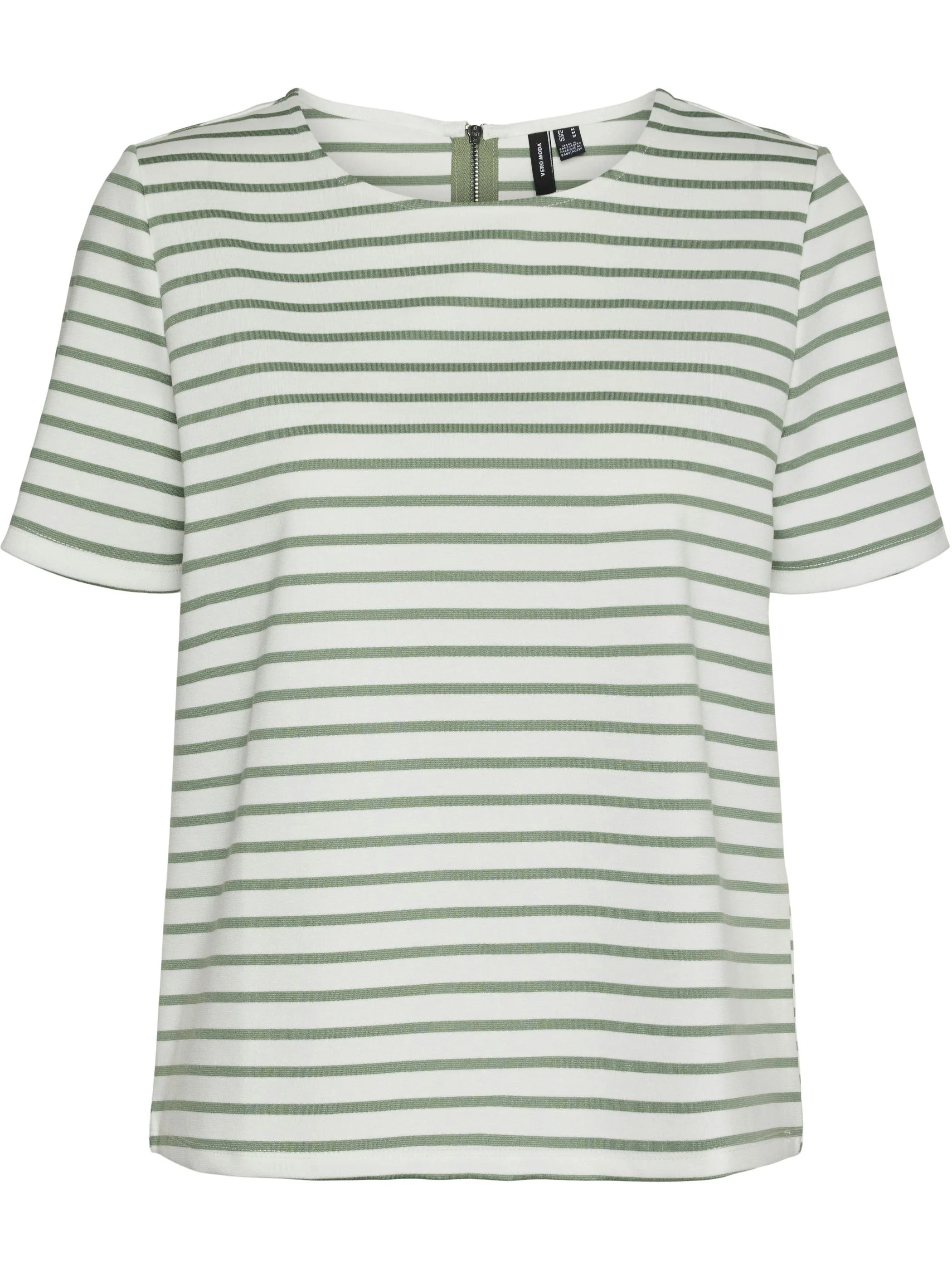 Vero Moda 10304716 VMABBY SS ZIP TOP JRS Grün 891879 175598001 1