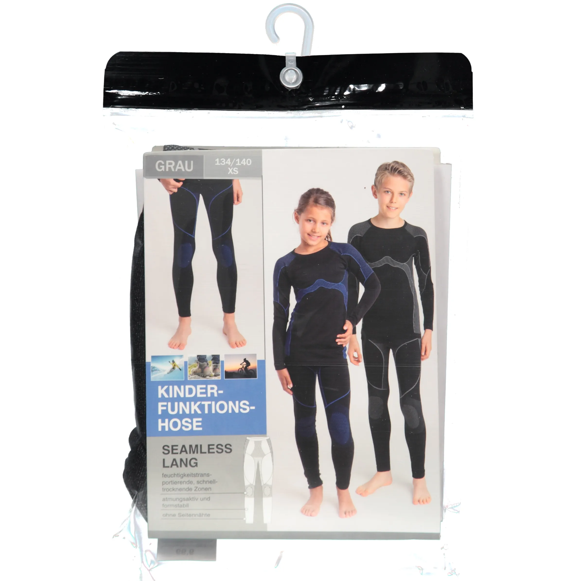 Grinario Sports Ki-Sport Funktios Unterhose lg Grau 808617 SCHW/GRAU 3 Grinario Sports Ki-Sport Funktios Unterhose lg Grau 808617 SCHW/GRAU 3