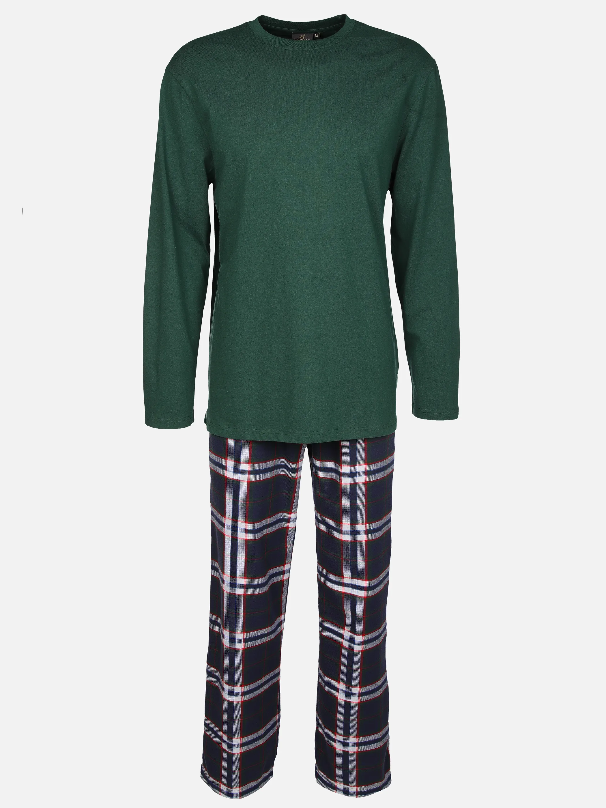 Jim Spencer He. Schlafanzug lang Hose karr Grün 913585 GRÜN 1