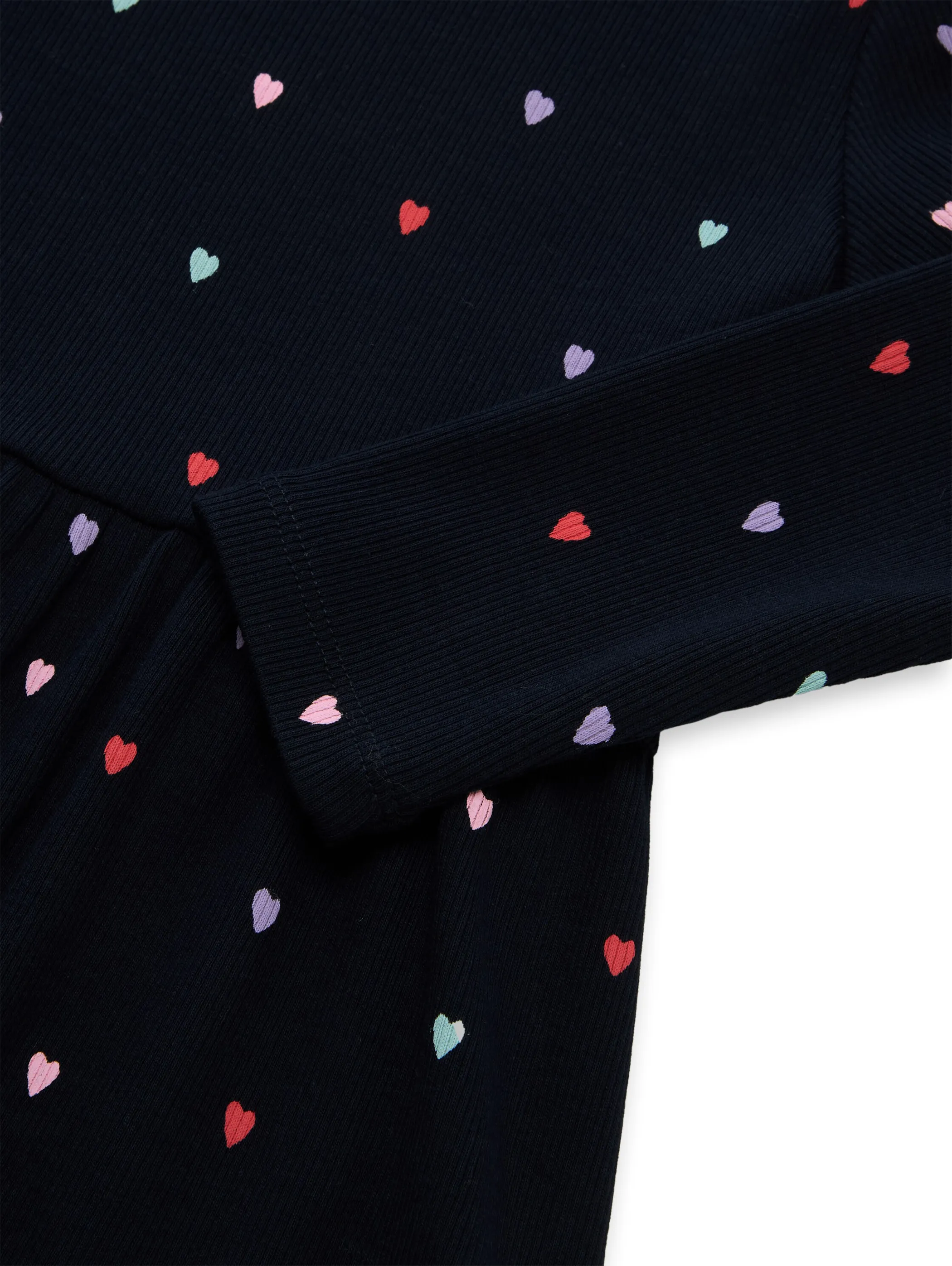 Tom Tailor 1053403 printed heart flared rib leggi Marine 934384 41136 3