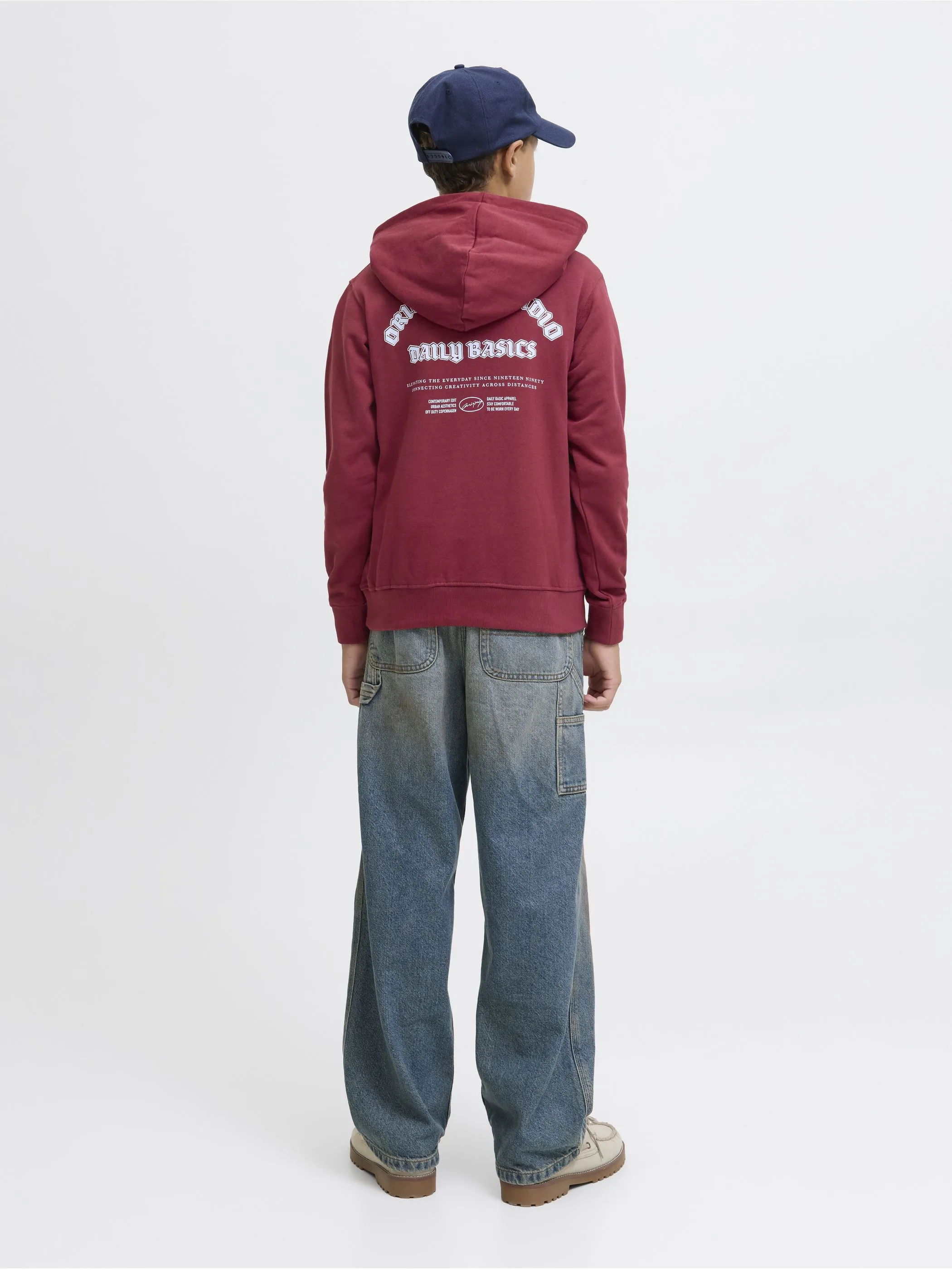Jack&Jones Junior 12284109 JORMEADOWS SWEAT HOOD Rot 917334 177231 5