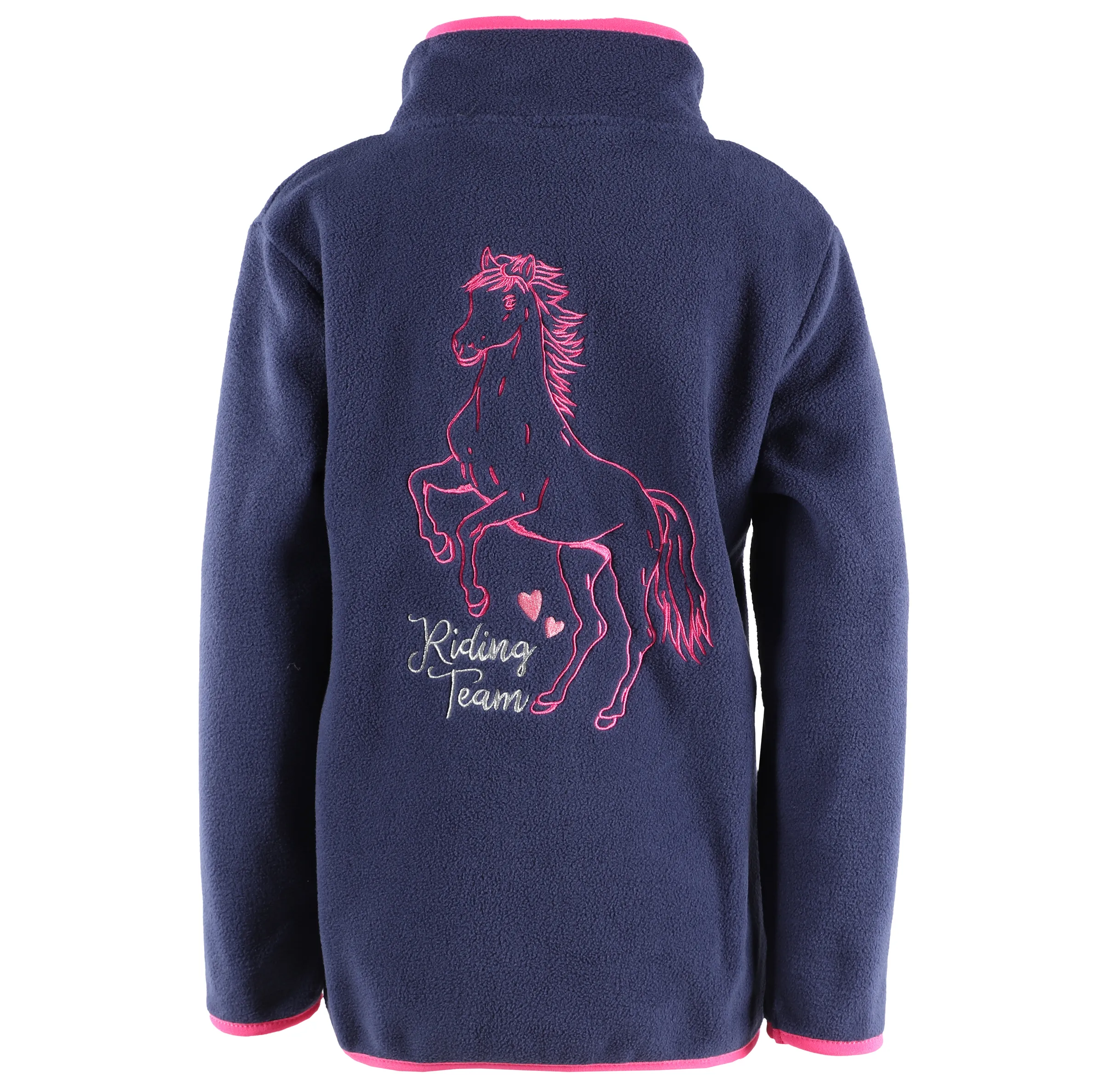 Stop + Go KM Fleece Jacke in navy mit Pferde Druck Blau 881600 NAVY 2 Stop + Go KM Fleece Jacke in navy mit Pferde Druck Blau 881600 NAVY 2